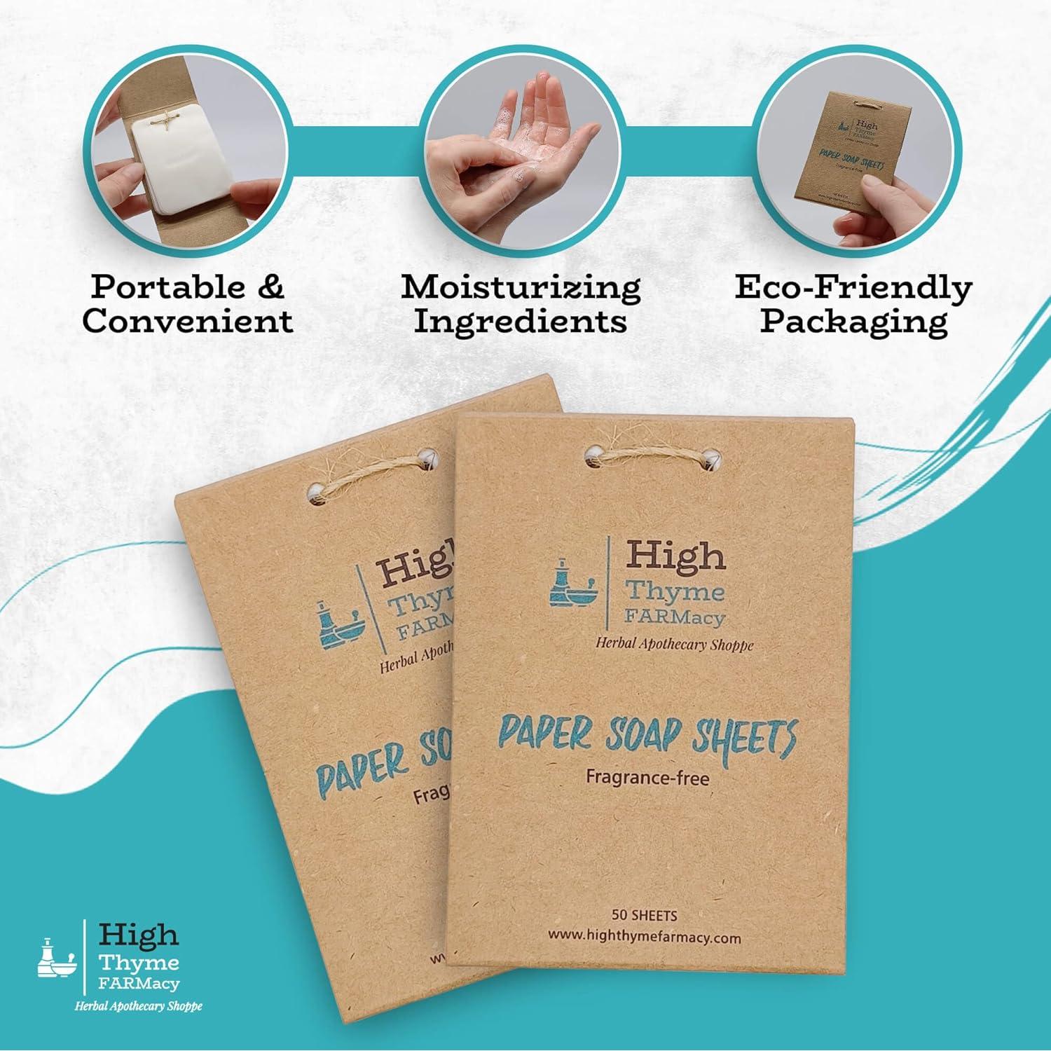 Hojas de Jabón de Papel Sin Fragancia High Thyme FARMacy - 300 Hojas