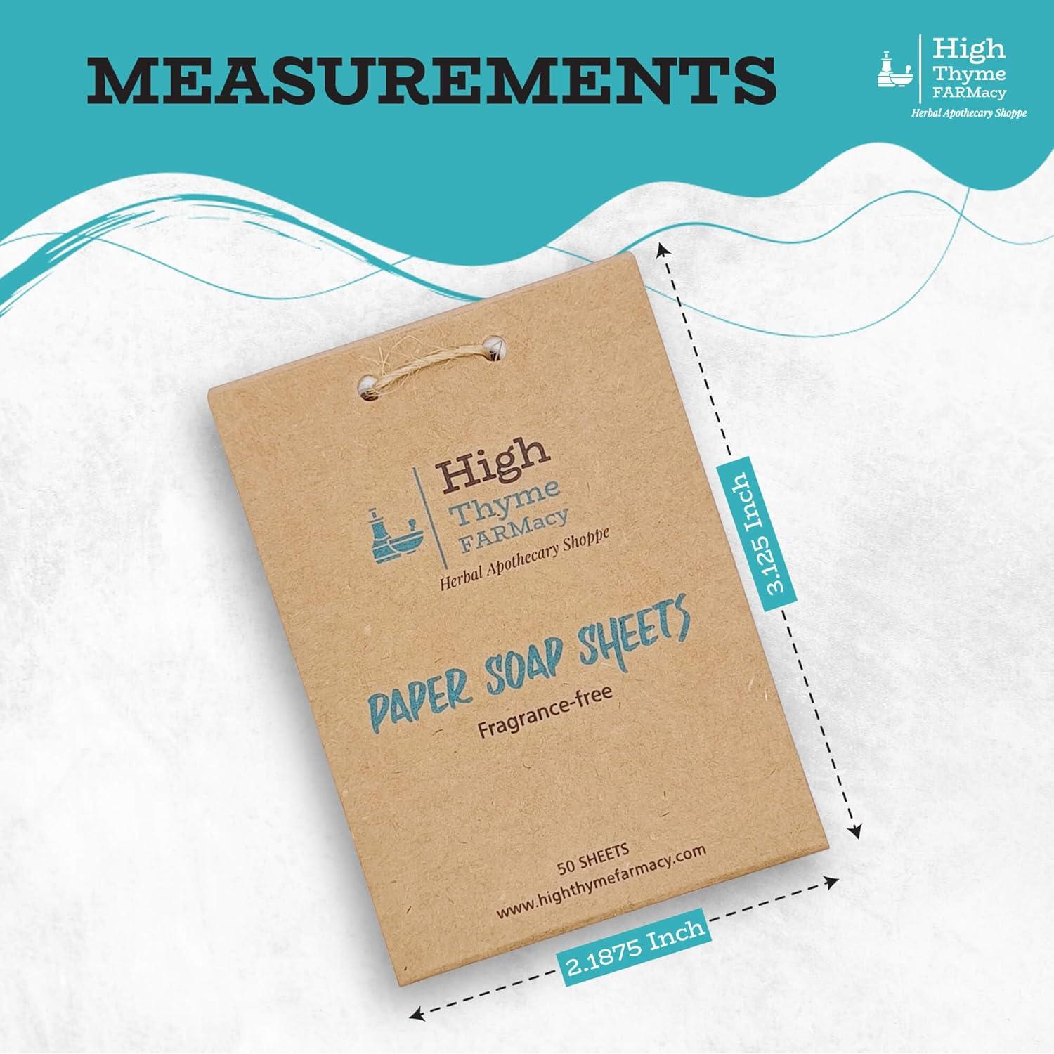 Hojas de Jabón de Papel Sin Fragancia High Thyme FARMacy - 300 Hojas