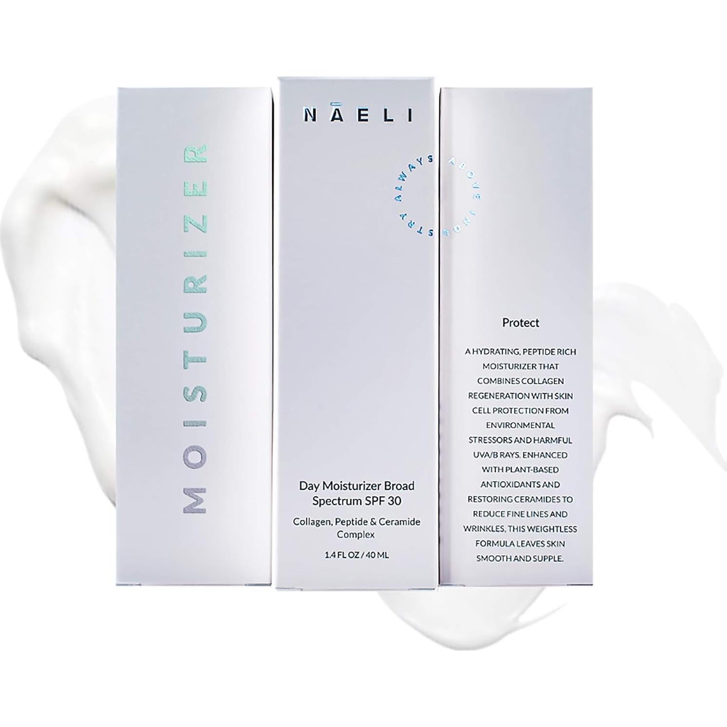 Crema Hidratante Facial NAELI SPF 30 con Colágeno y Péptidos 39.4 g