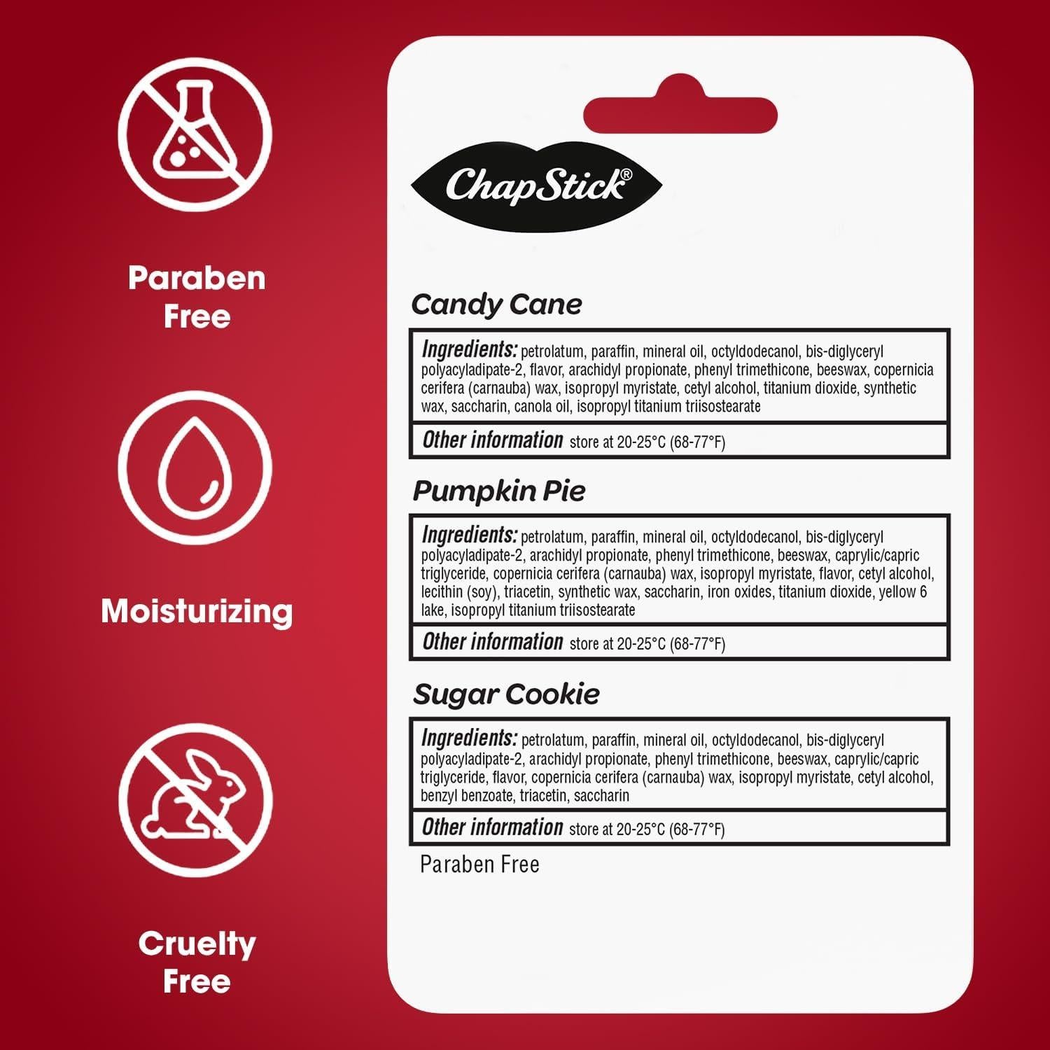 Bálsamo Labial ChapStick 18 Bastones - Variedad Festiva