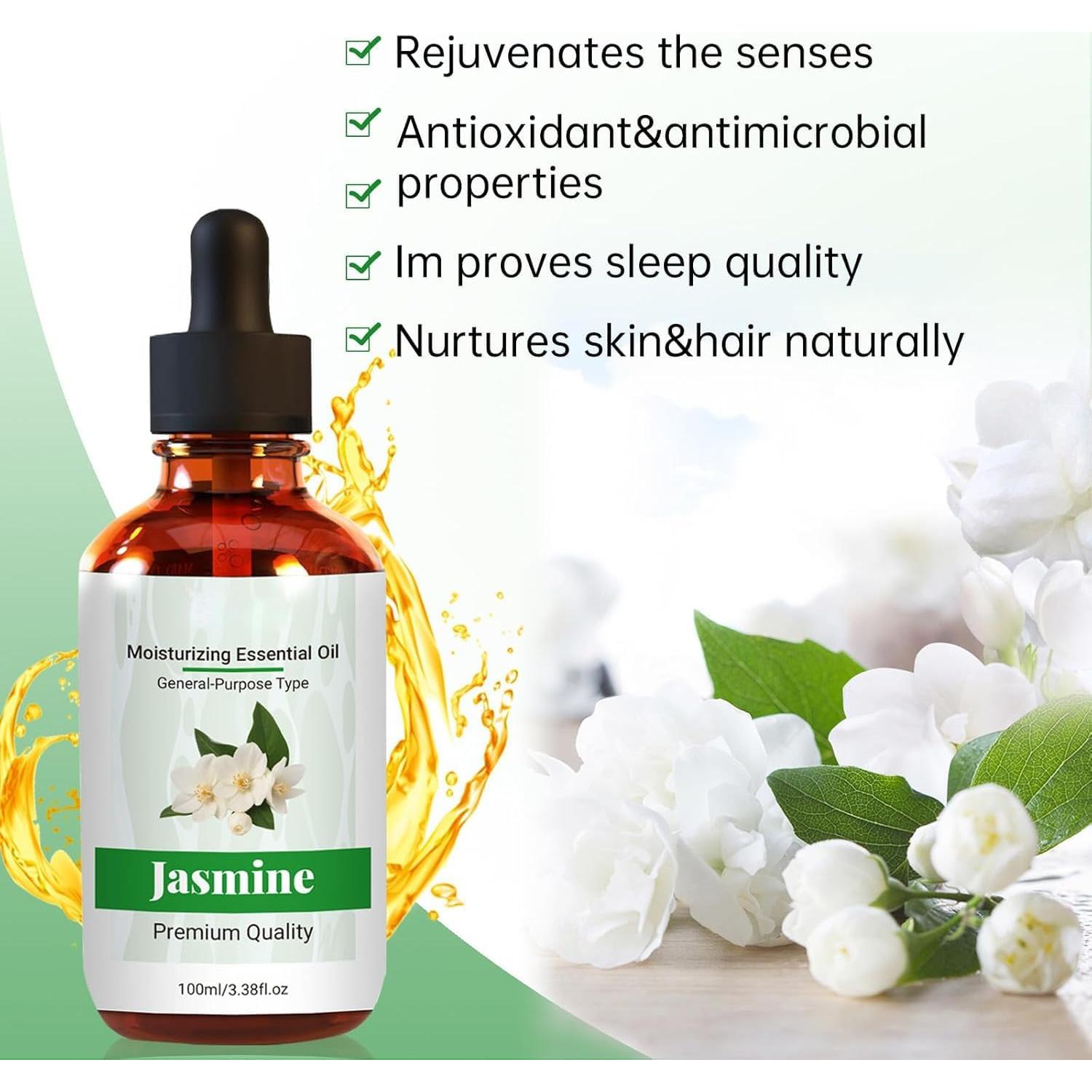 Aceite Esencial de Jazmín Puro 100ml - Shenweikj - Aromaterapia