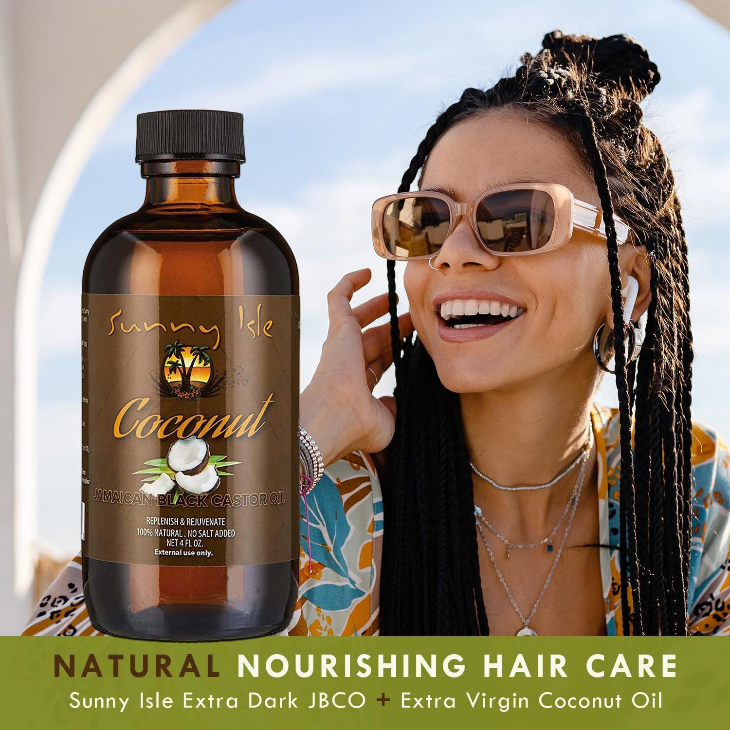 Aceite de Ricino Negro Jamaicano con Coco Sunny Isle 118ml