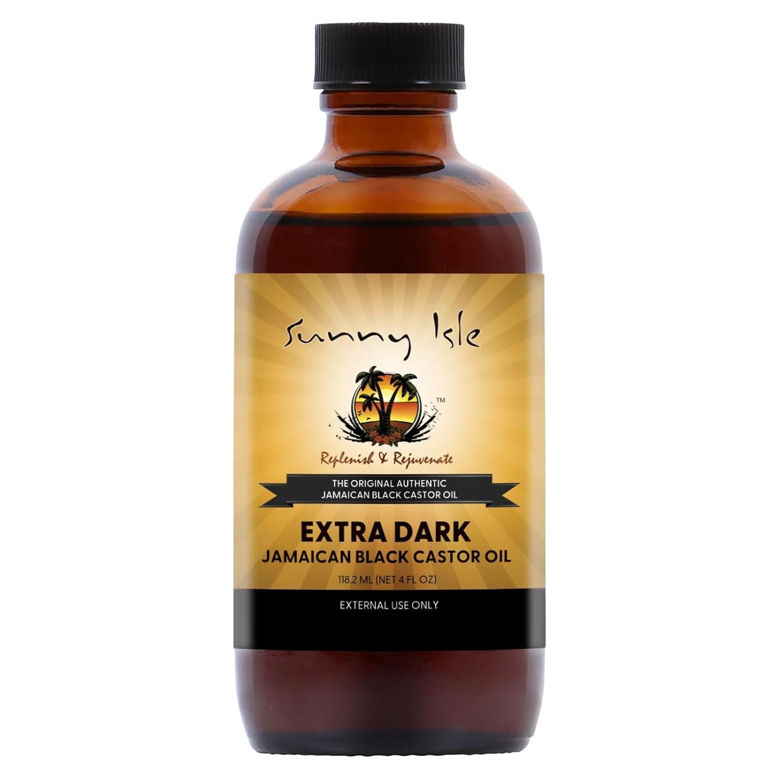 Aceite de Ricino Negro Jamaicano Extra Oscuro Sunny Isle 118 ml
