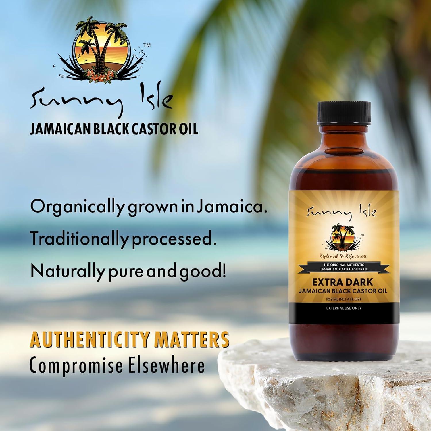 Aceite de Ricino Negro Jamaicano Extra Oscuro Sunny Isle 118 ml