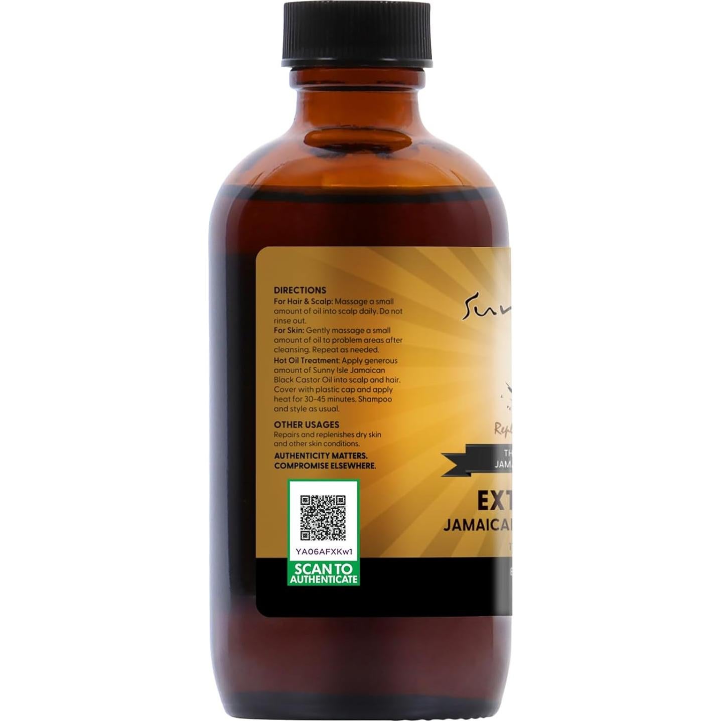 Aceite de Ricino Negro Jamaicano Extra Oscuro Sunny Isle 118 ml