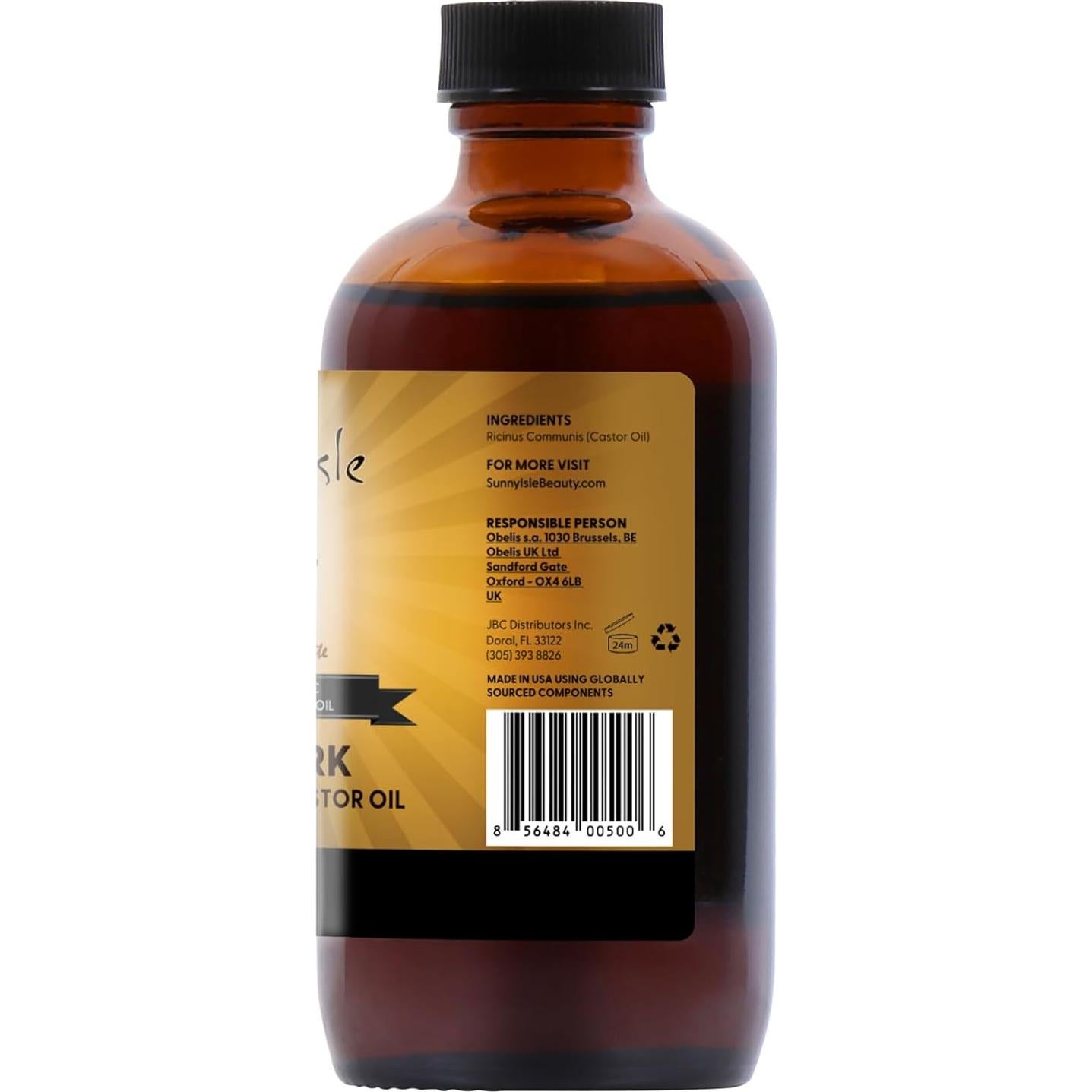 Aceite de Ricino Negro Jamaicano Extra Oscuro Sunny Isle 118 ml