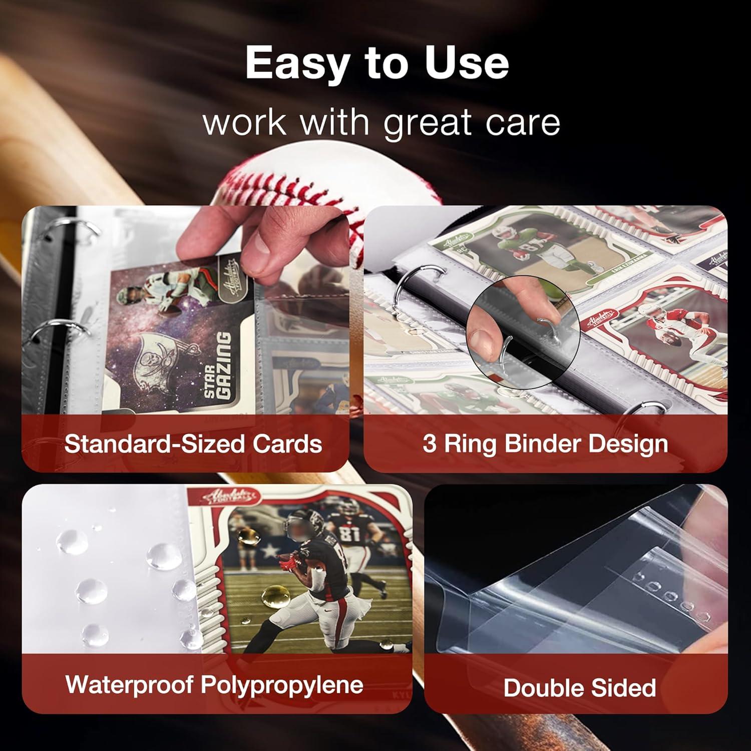 Carpeta de Tarjetas de Béisbol RONMONG 440 Bolsillos Portátil