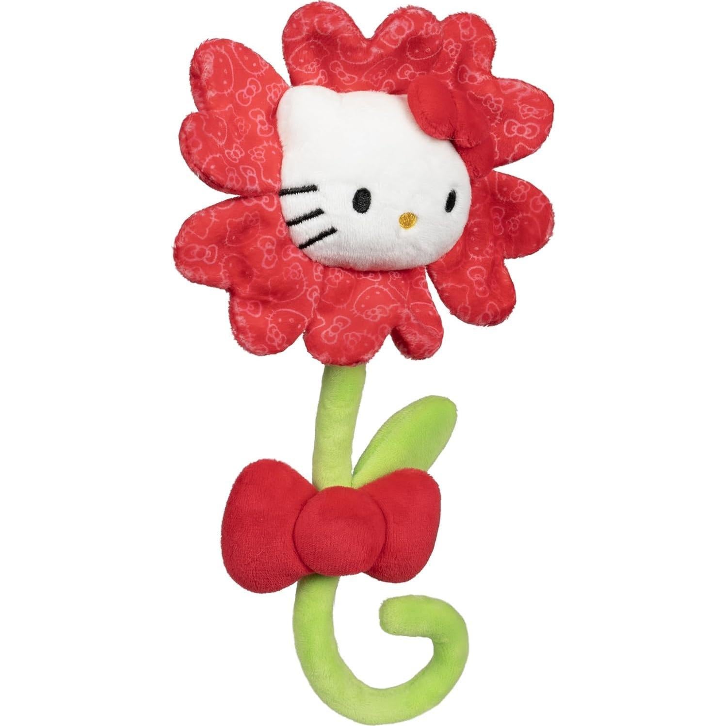 Flor Roja de Peluche Hello Kitty 45.7 cm con Tallo Flexible