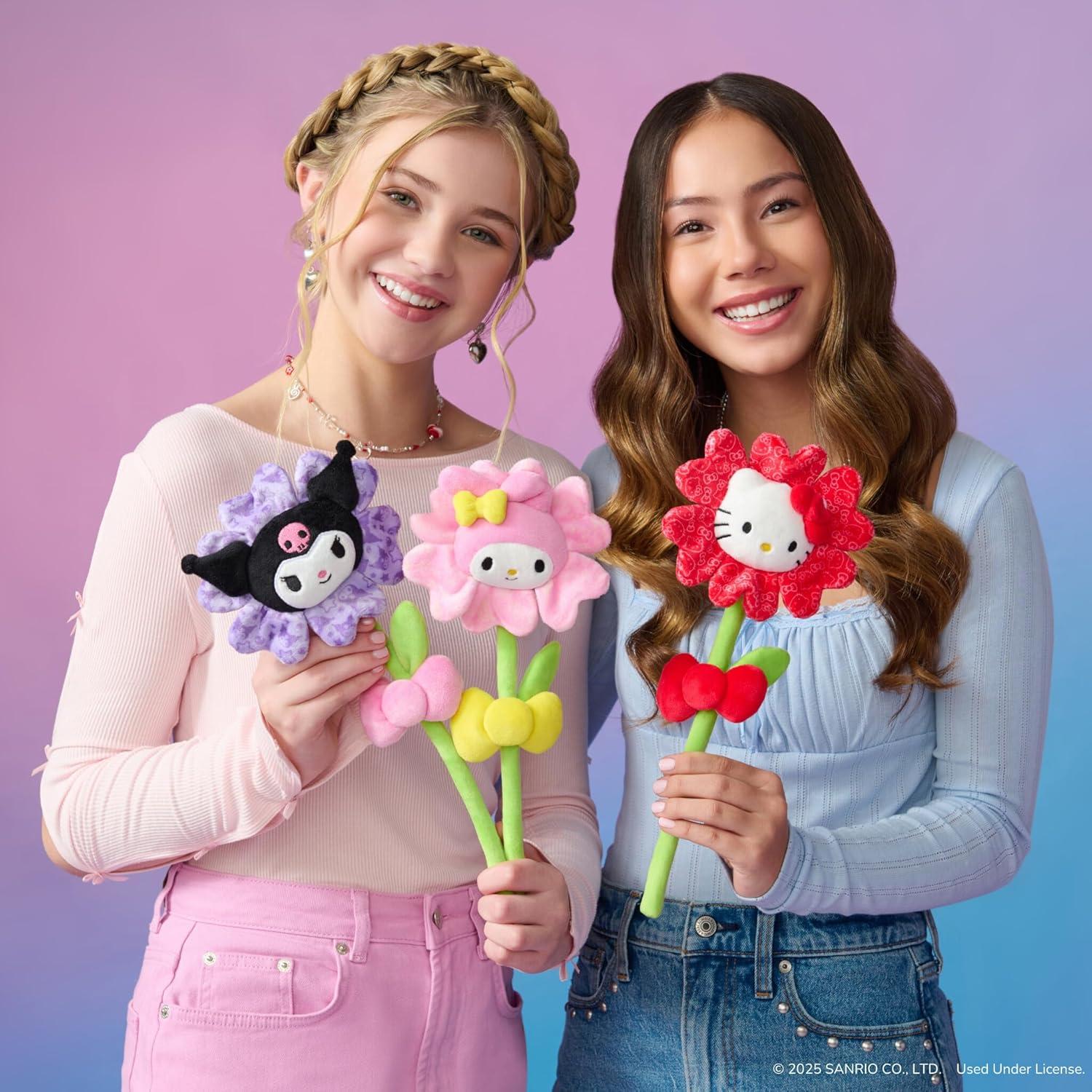 Flor Roja de Peluche Hello Kitty 45.7 cm con Tallo Flexible