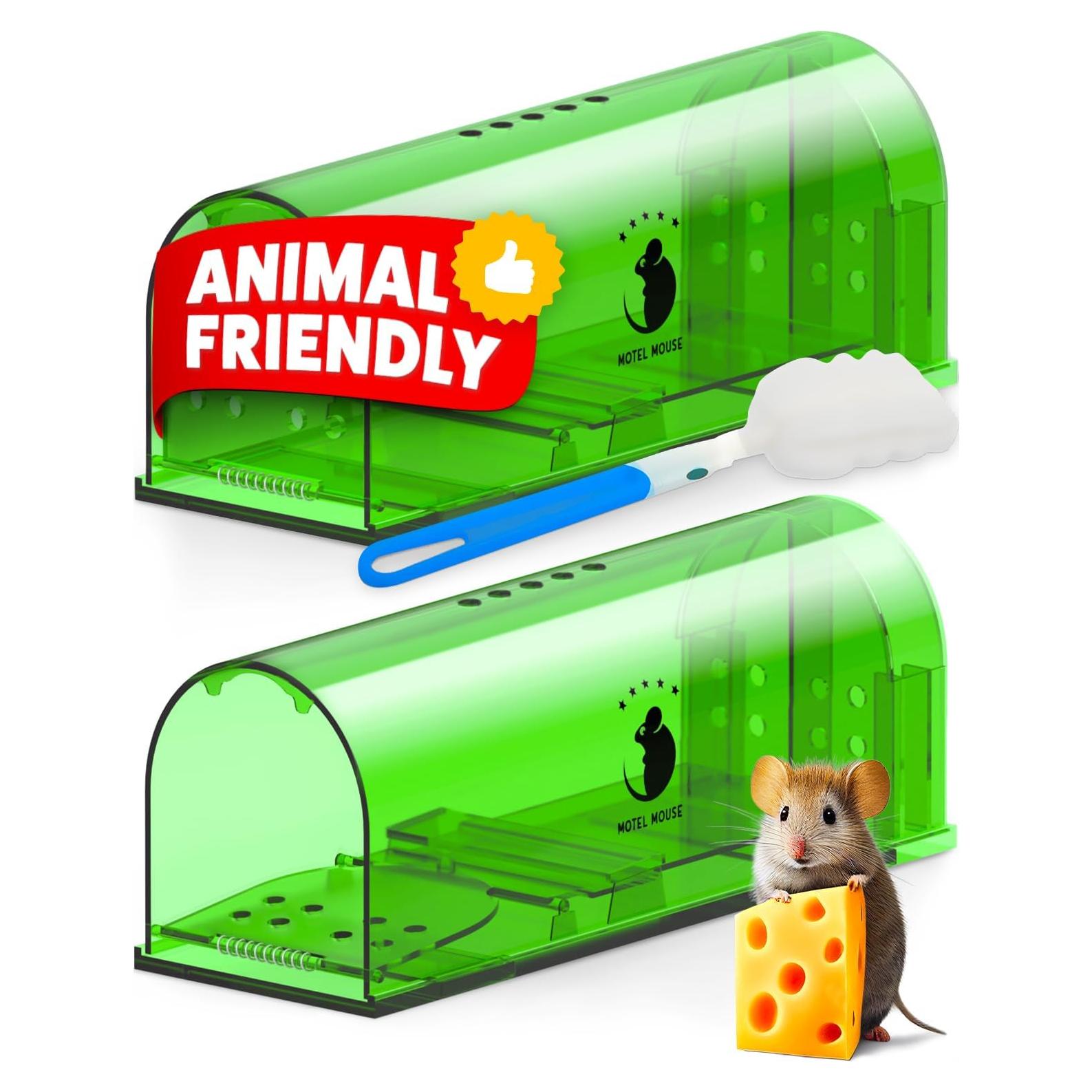Trampas Humanas para Ratones Motel Mouse - 2 Paquete Verde