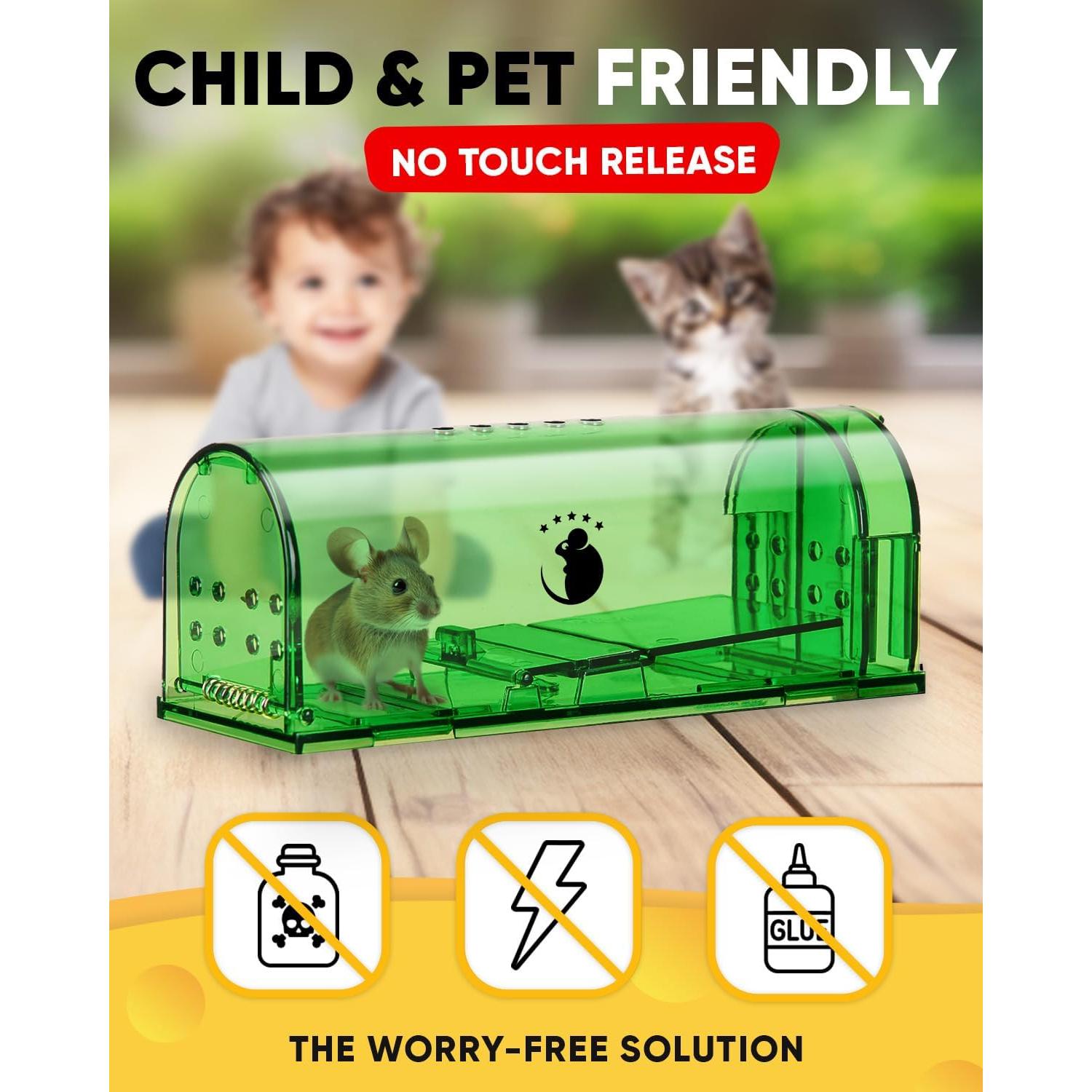 Trampas Humanas para Ratones Motel Mouse - 2 Paquete Verde