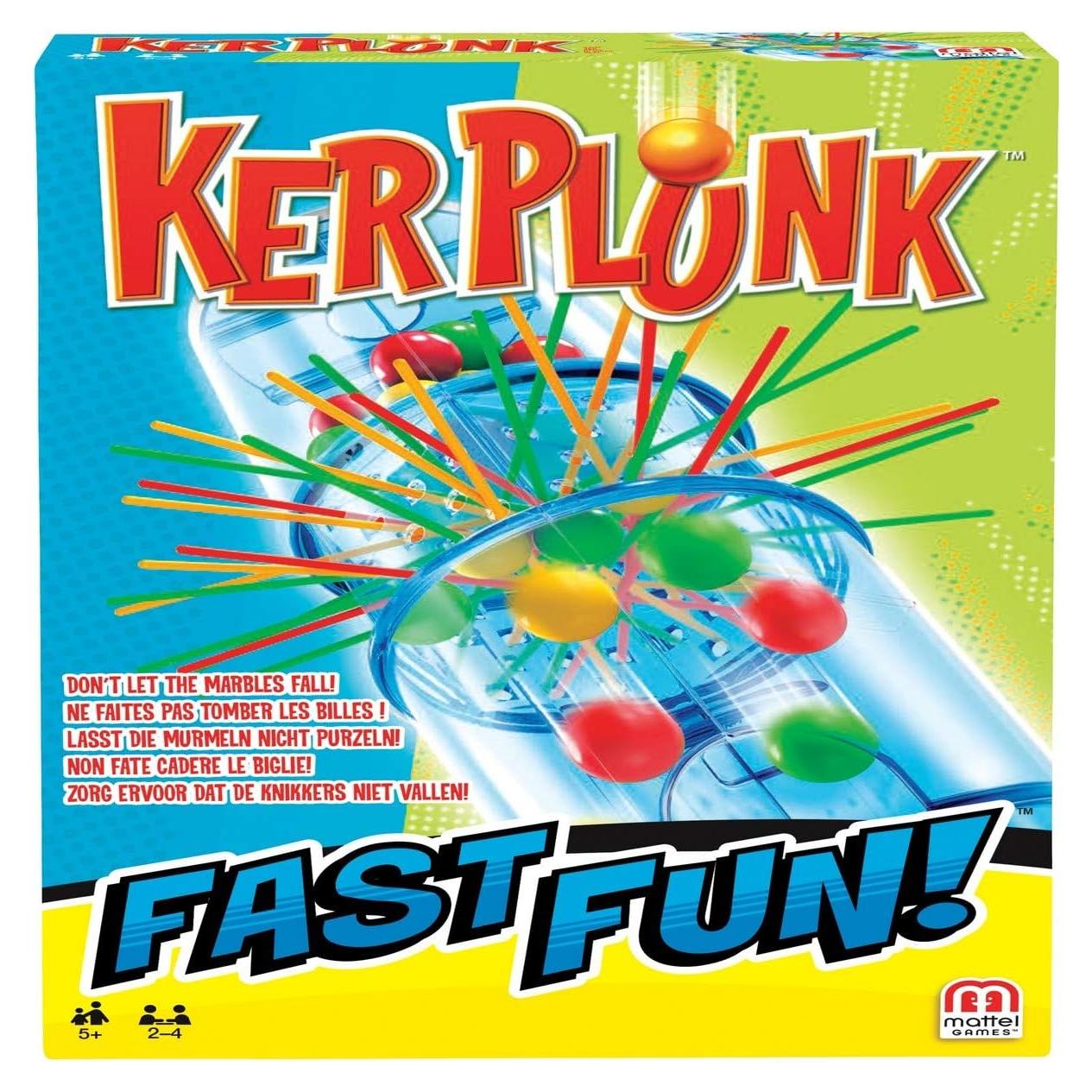 Juego de Mesa Mattel Kerplunk para 2-4 Jugadores, 15 Minutos