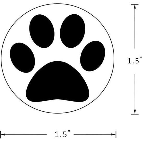 Pegatinas Redondas de Huella de Oso Negro Hcode - 500 Piezas