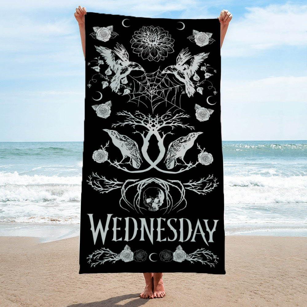 Toalla de Playa Jay Franco Wednesday Addams 100% Algodón 71x147cm