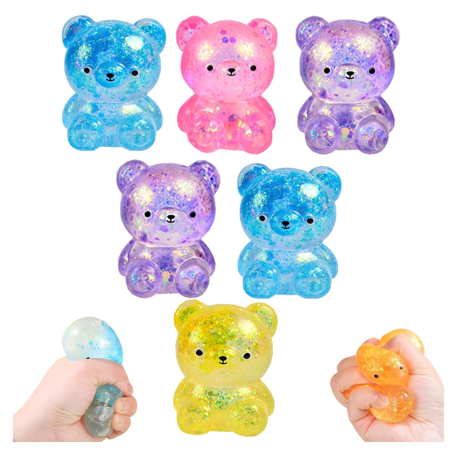 6 Pelotas Antiestrés Osito Aplastable Zenfro - Alivio de Estrés