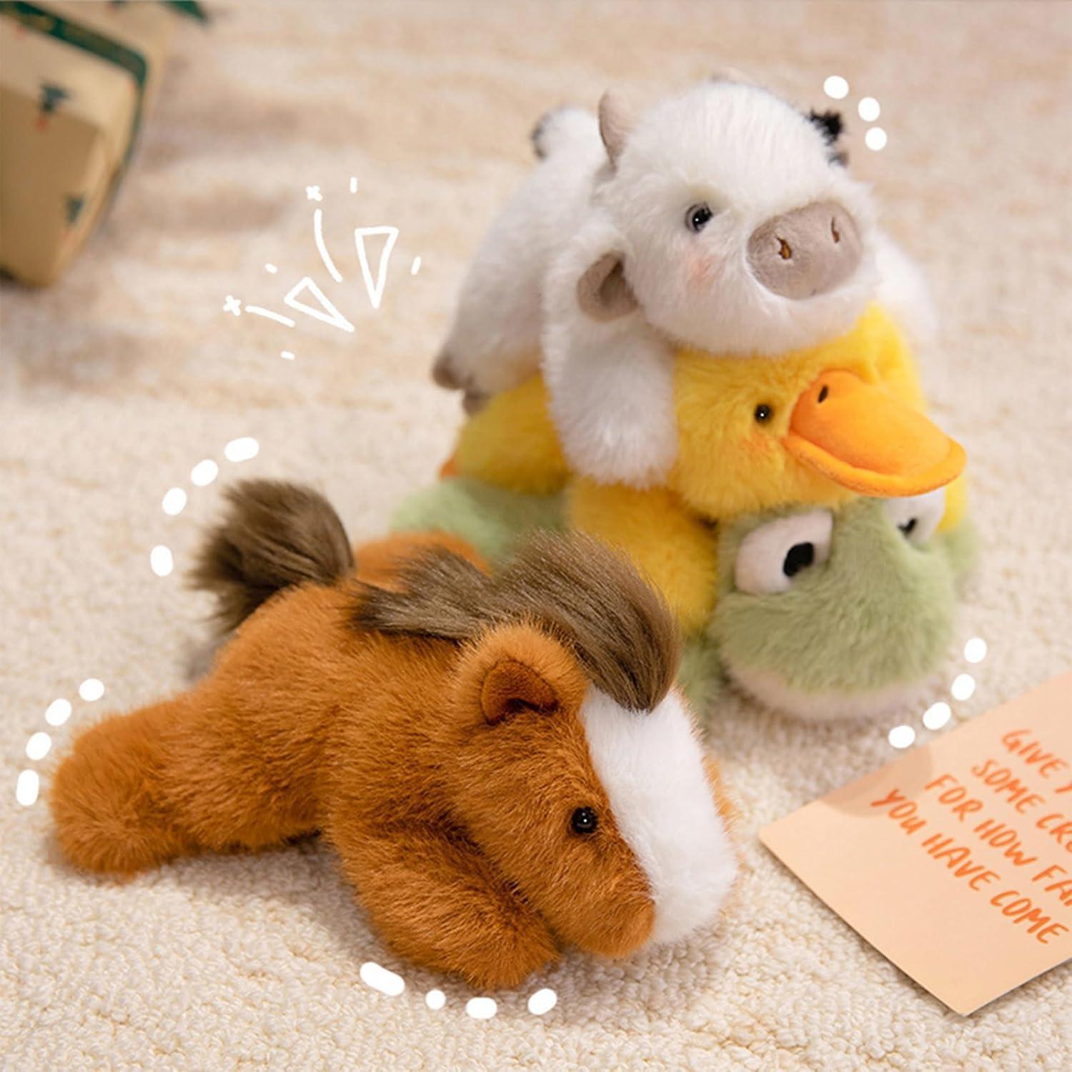 Peluche Vaca Lechera PEACH CAT 19.8 cm Suave y Lavable