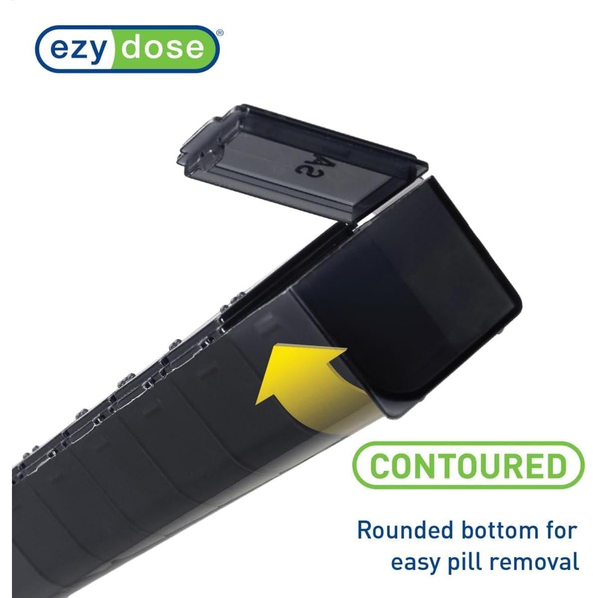 Ezy Dose Organizador de Pastillas Semanal Grande Negro