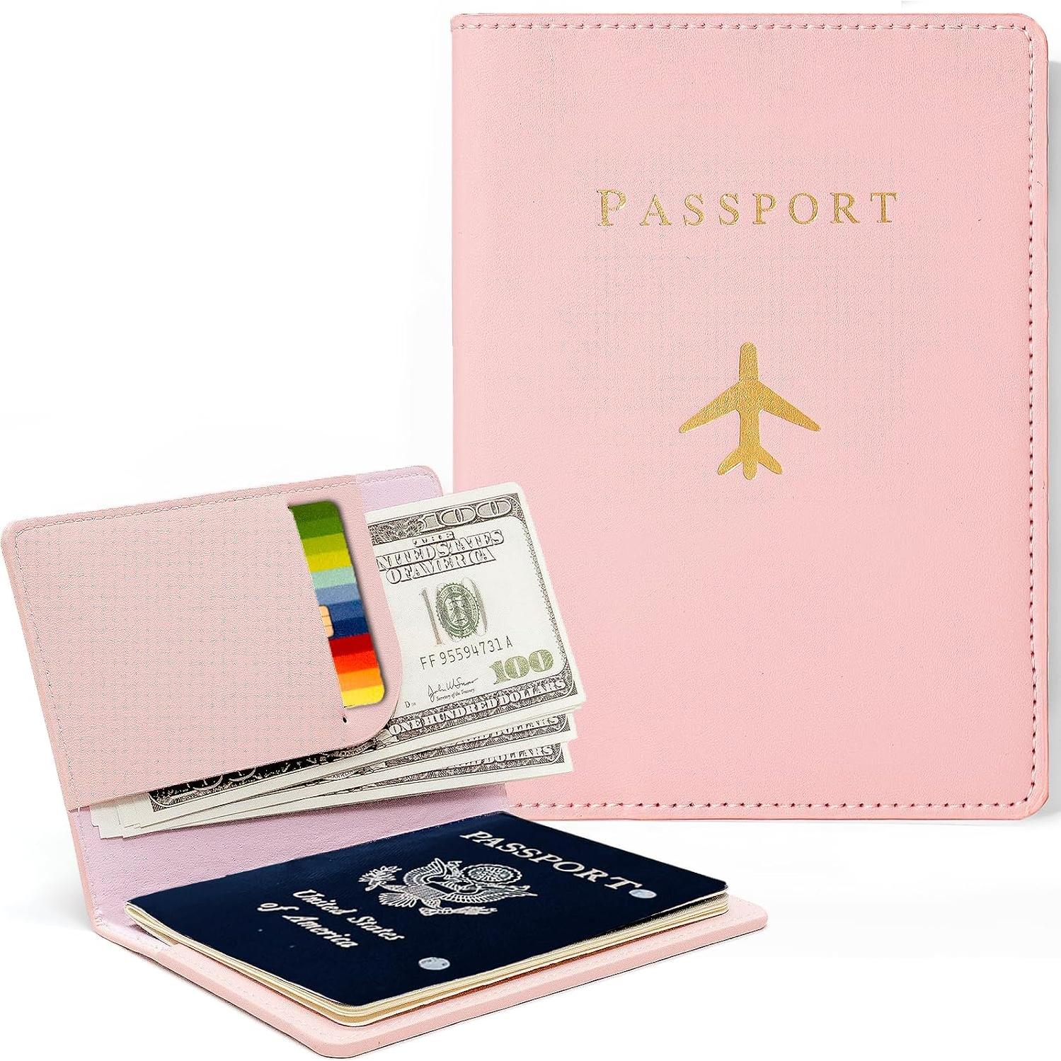 Funda de Pasaporte de Cuero PU Sizobi Rosa Bebé 15 cm
