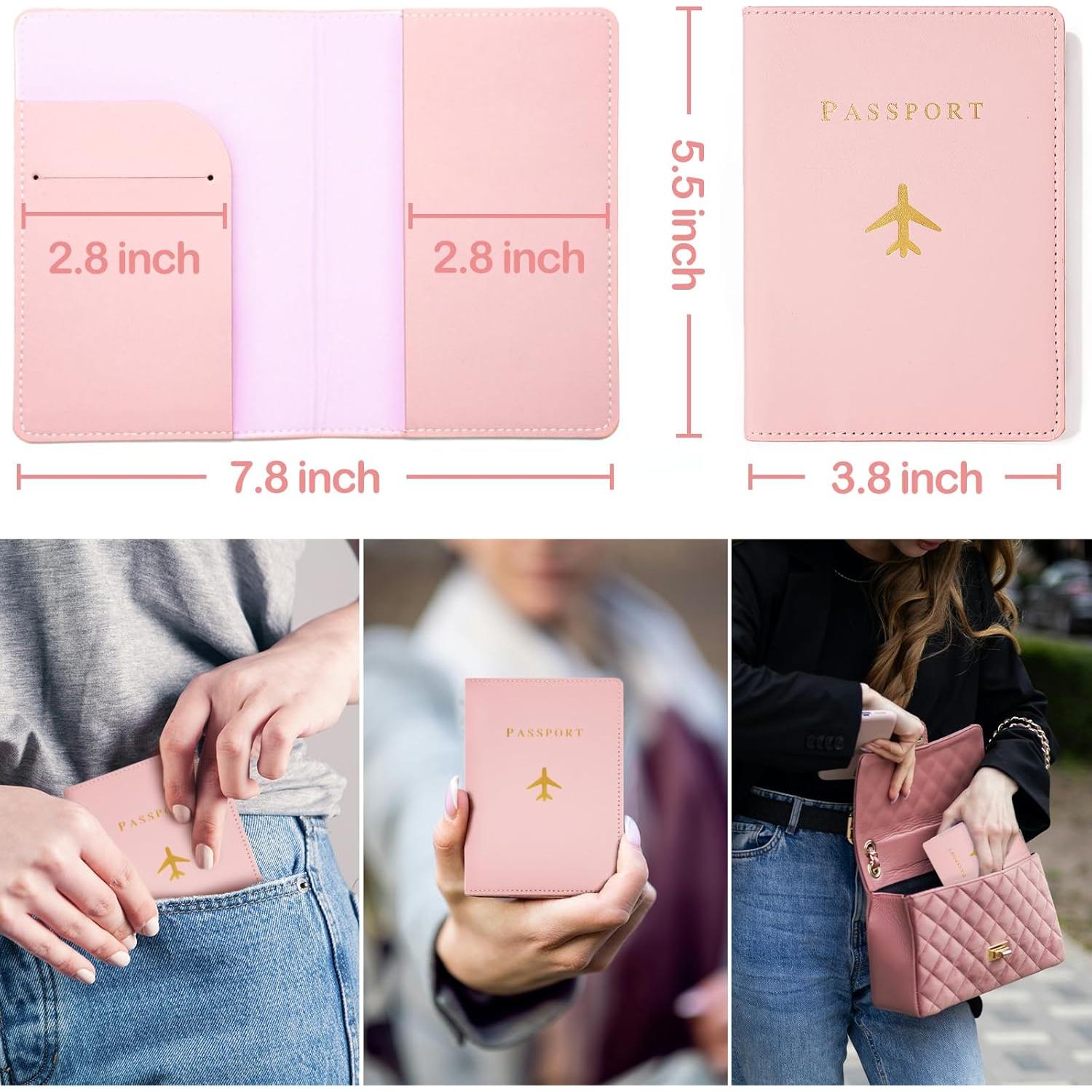 Funda de Pasaporte de Cuero PU Sizobi Rosa Bebé 15 cm