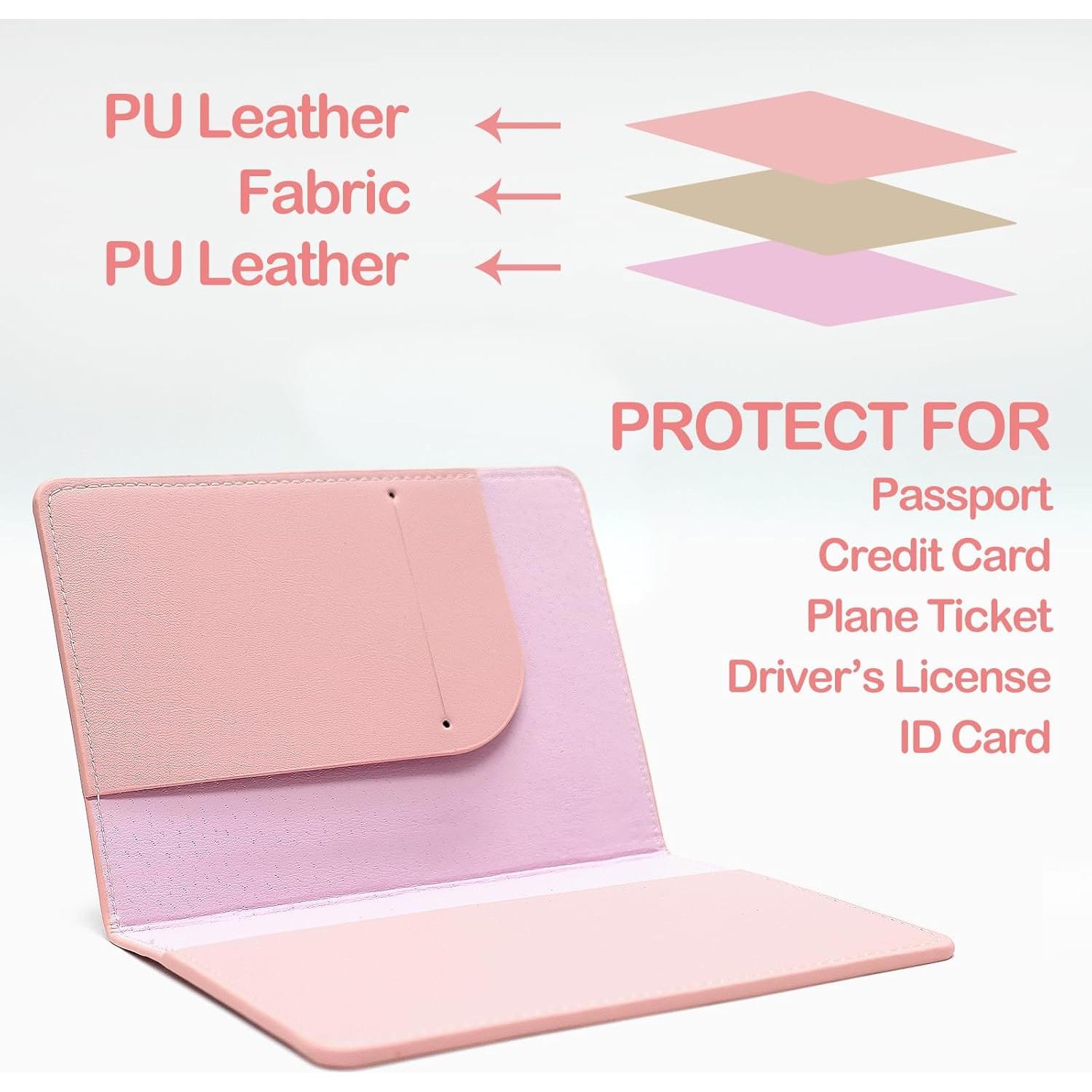 Funda de Pasaporte de Cuero PU Sizobi Rosa Bebé 15 cm