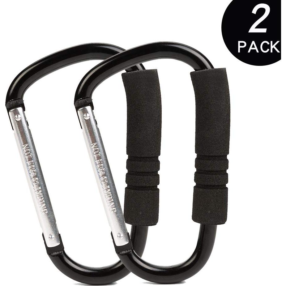 Ganchos para Cochecito Funbliss - Organizador de Bolsas Negro