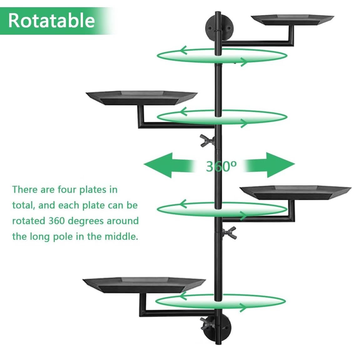 Soporte de Plantas FT HITA 4 Niveles Negro Diamante
