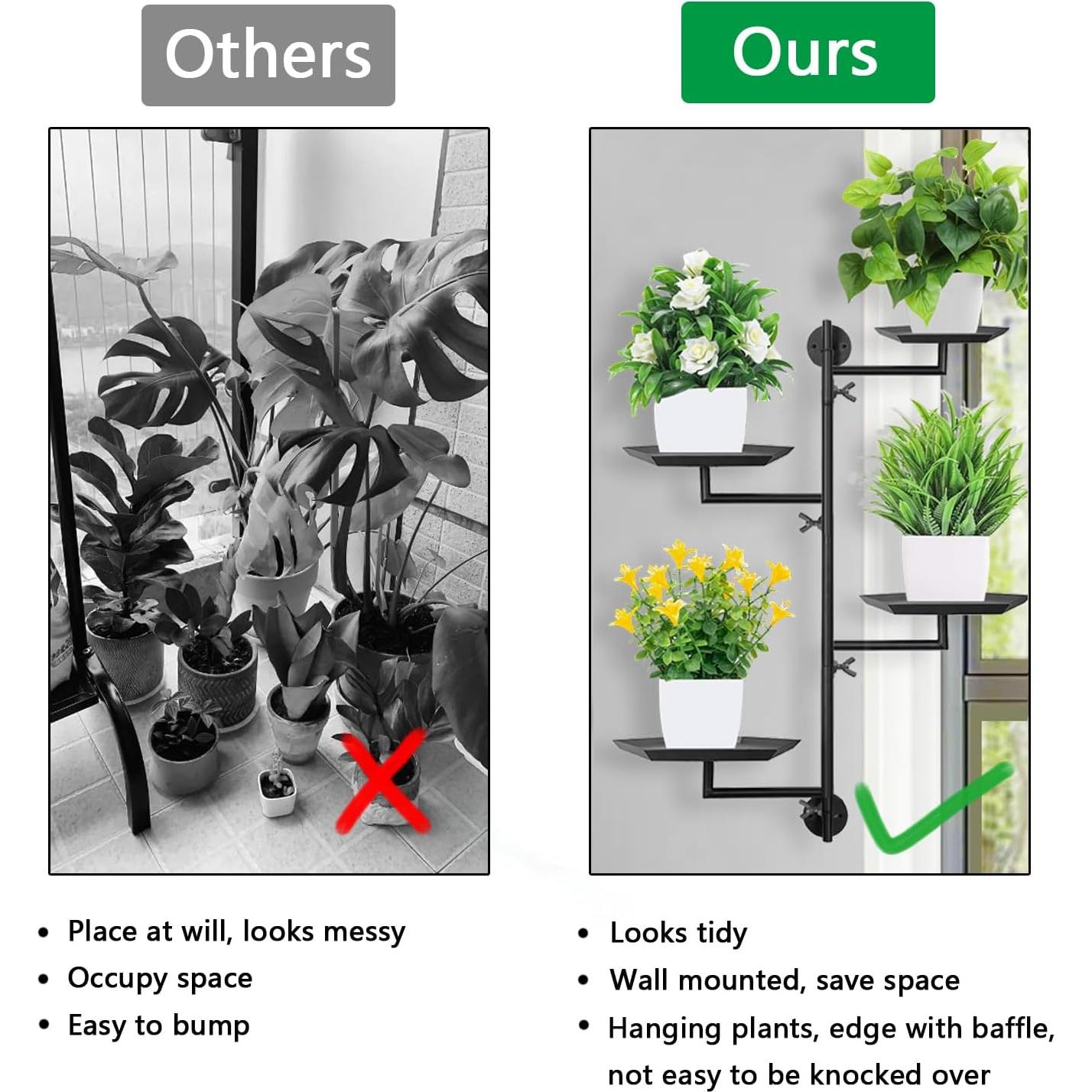 Soporte de Plantas FT HITA 4 Niveles Negro Diamante