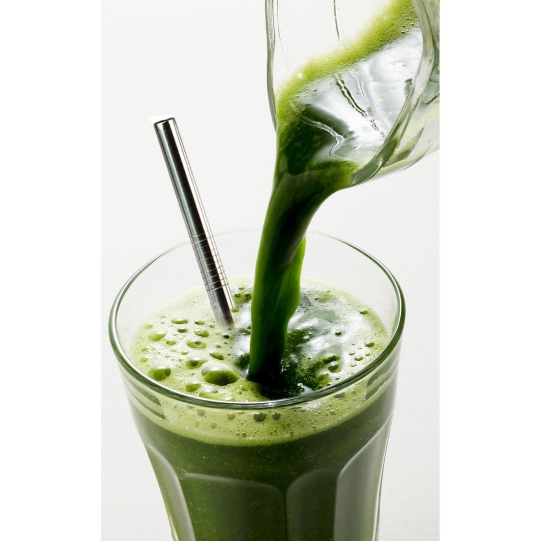 Popotes de Acero Inoxidable ALINK, Set de 4 Reutilizables 23 cm