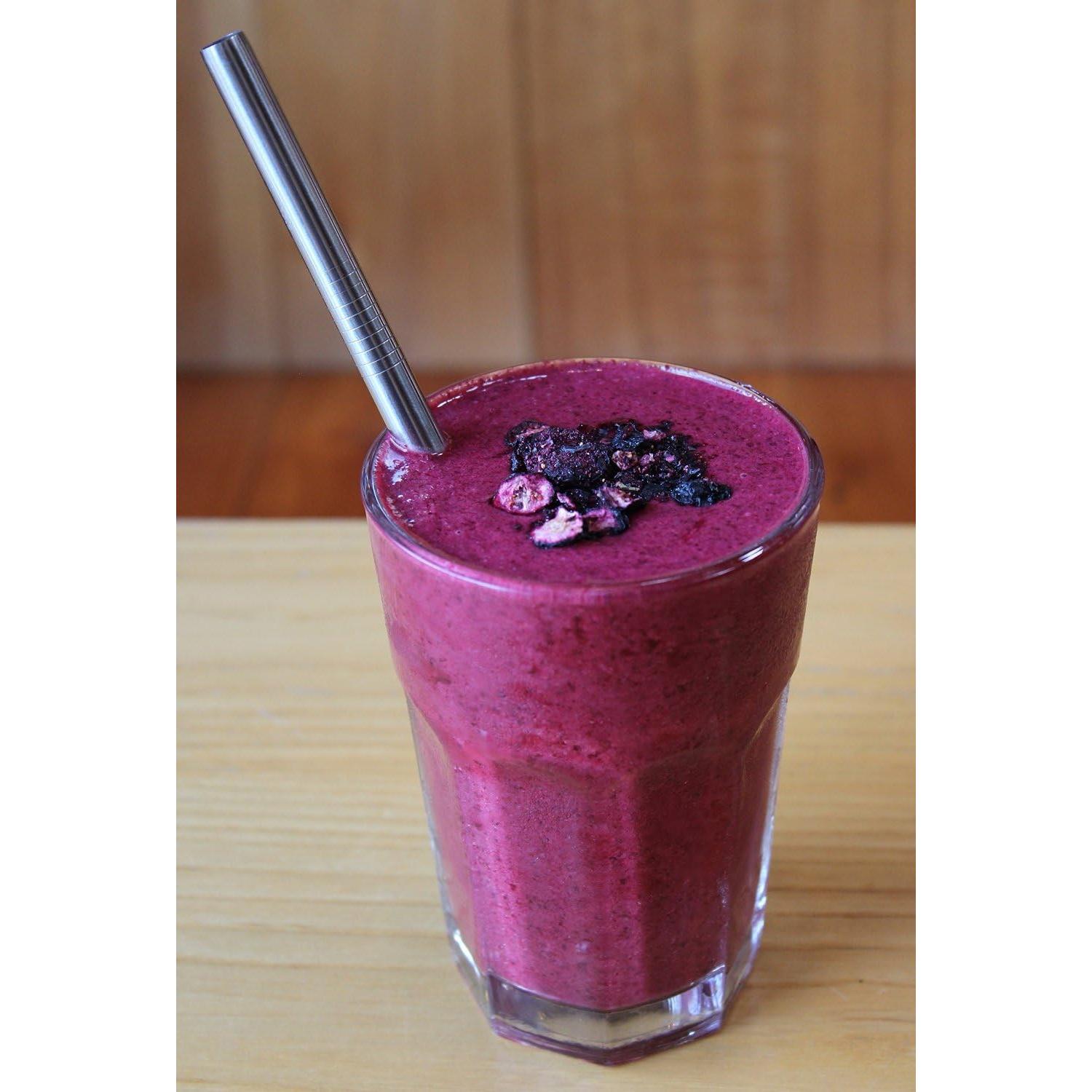 Popotes de Acero Inoxidable ALINK, Set de 4 Reutilizables 23 cm