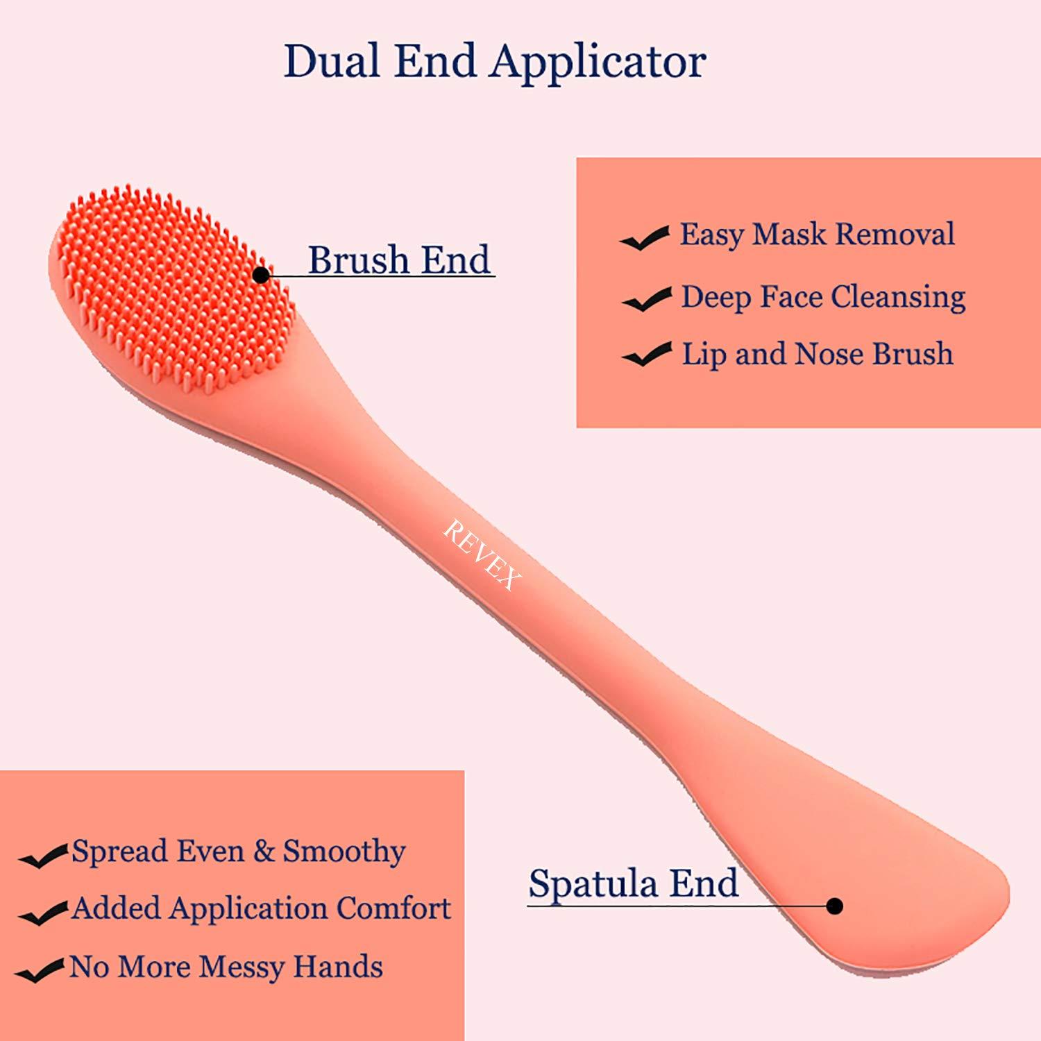 REVEX Cepillo Exfoliante Facial y Aplicador de Mascarilla 2 Pzs