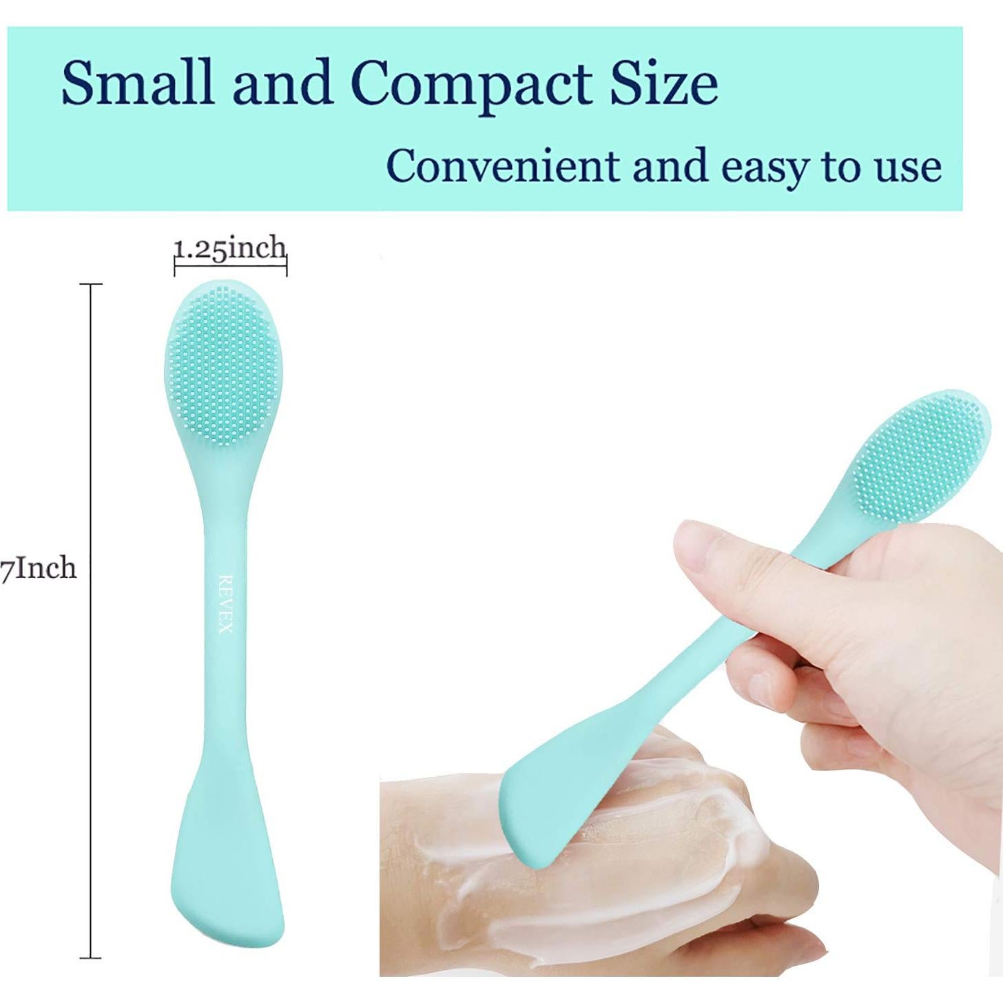 REVEX Cepillo Exfoliante Facial y Aplicador de Mascarilla 2 Pzs