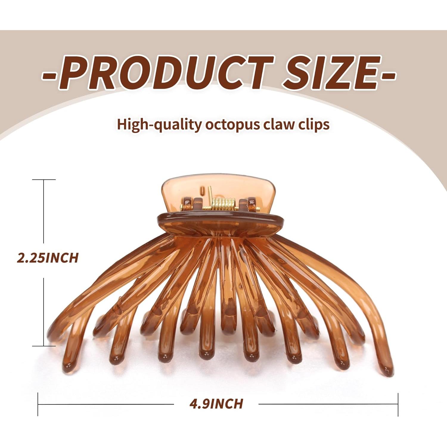 Pinzas para el cabello FAELBATY - Gelatina 4 colores, 13 cm