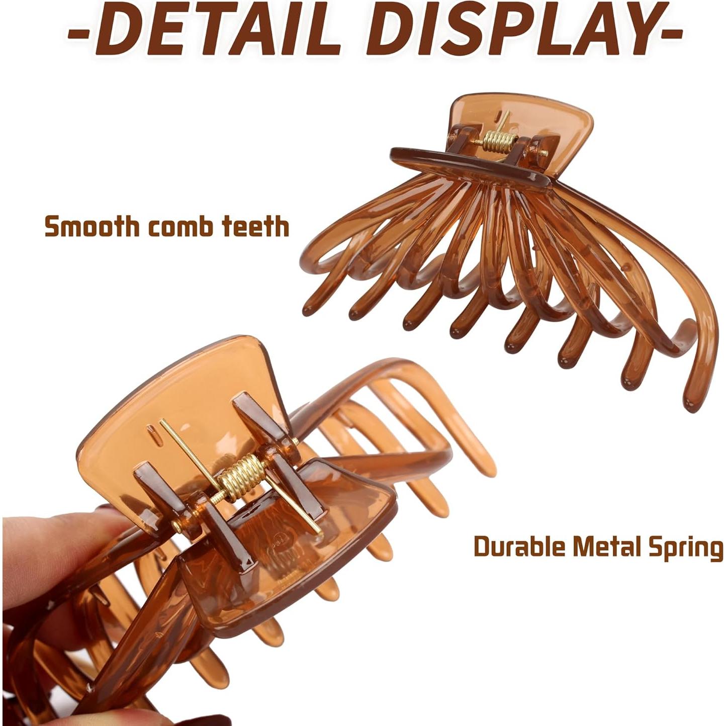 Pinzas para el cabello FAELBATY - Gelatina 4 colores, 13 cm