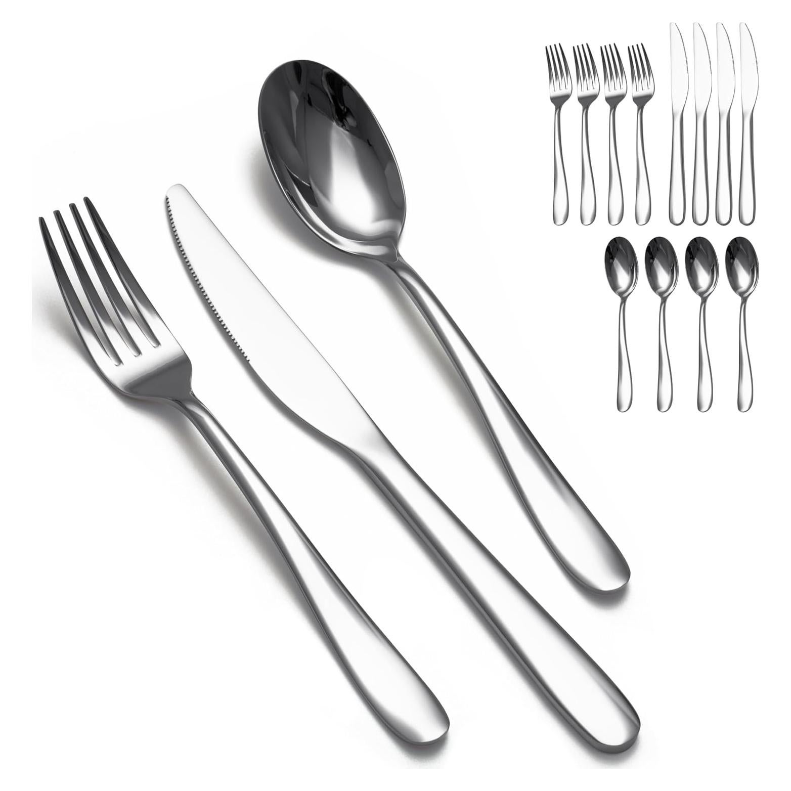 Juego de Cena SANTUO 12 Piezas Acero Inoxidable Apto Lavavajillas