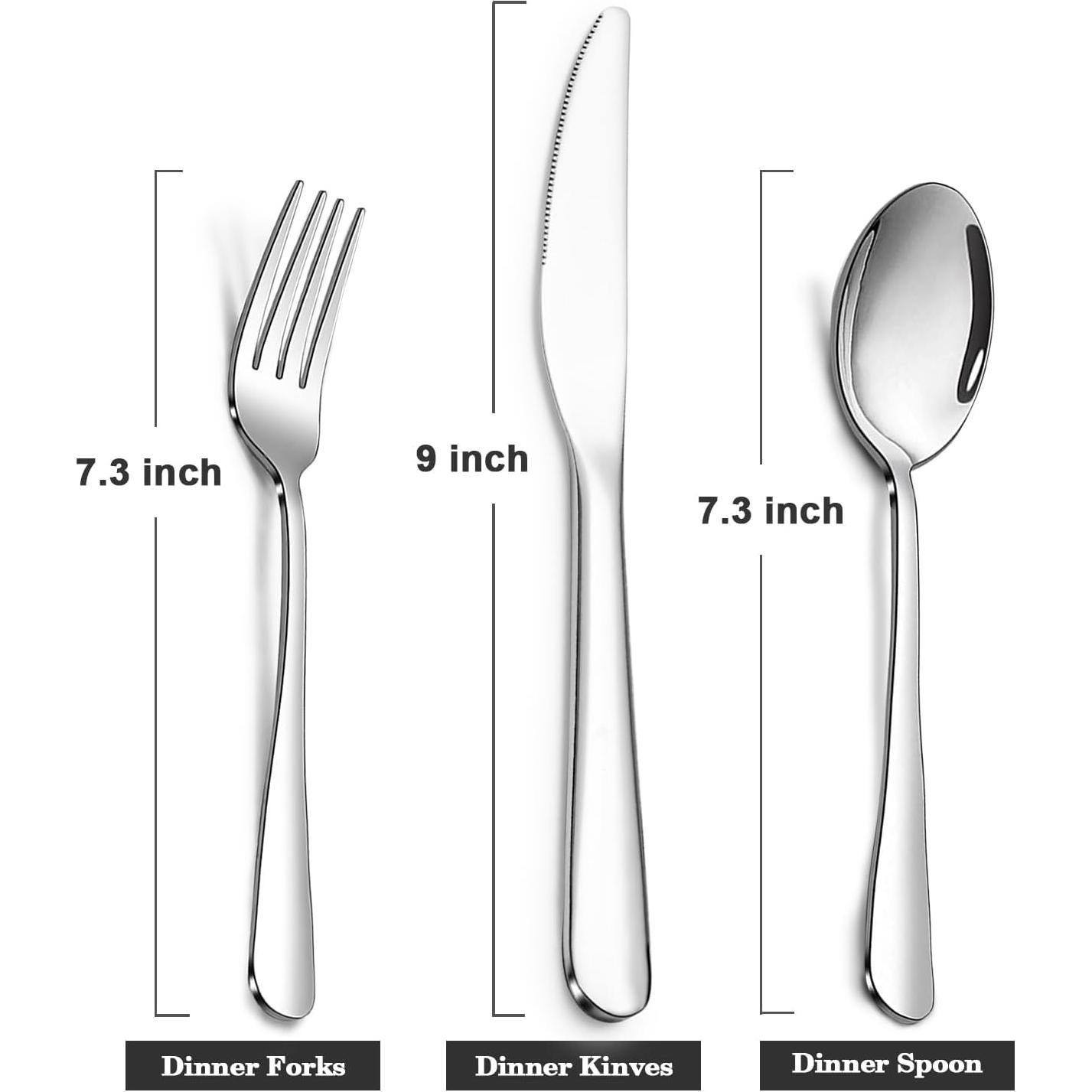 Juego de Cena SANTUO 12 Piezas Acero Inoxidable Apto Lavavajillas
