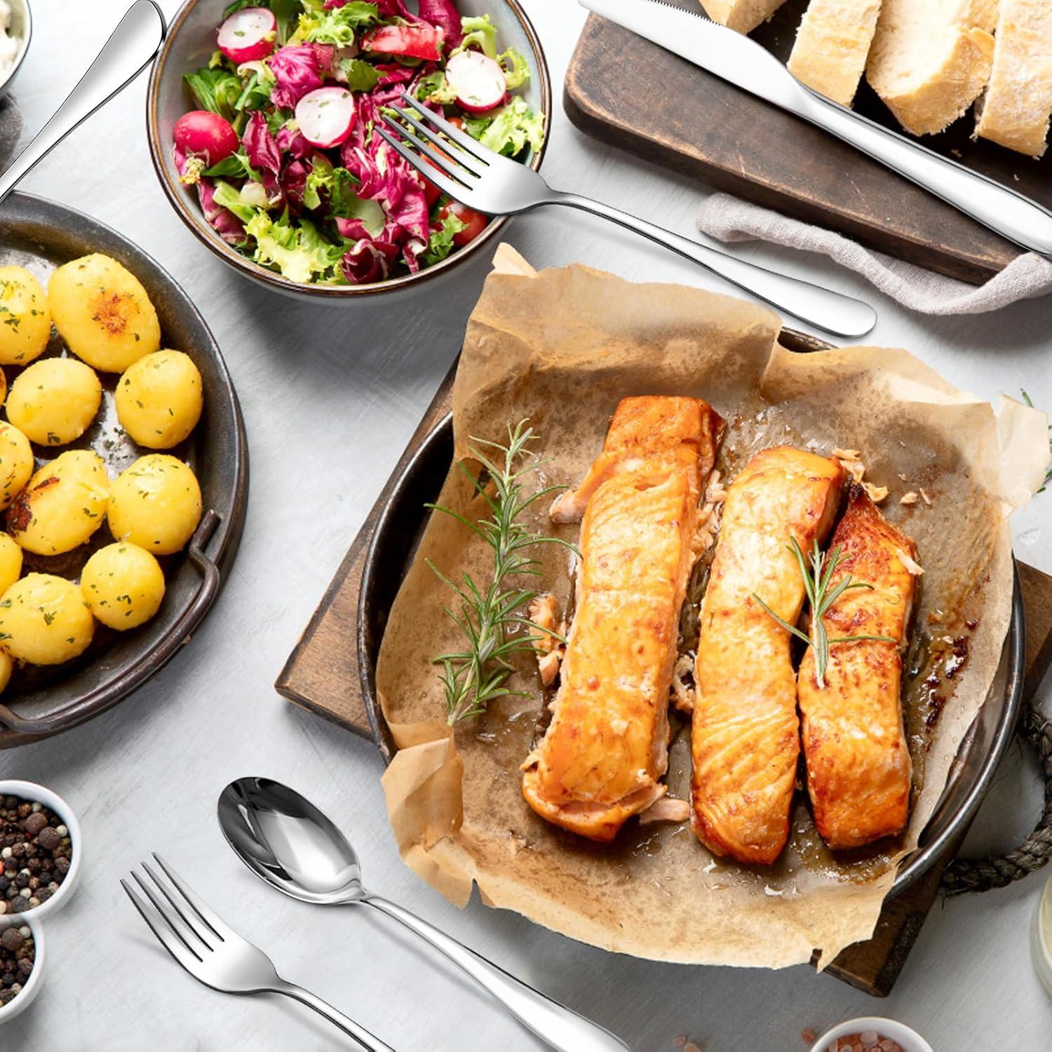 Juego de Cena SANTUO 12 Piezas Acero Inoxidable Apto Lavavajillas