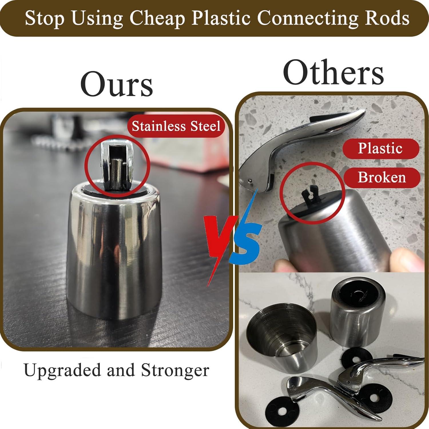 Juego de 2 Tapones de Vino Pafusen Acero Inoxidable Negro