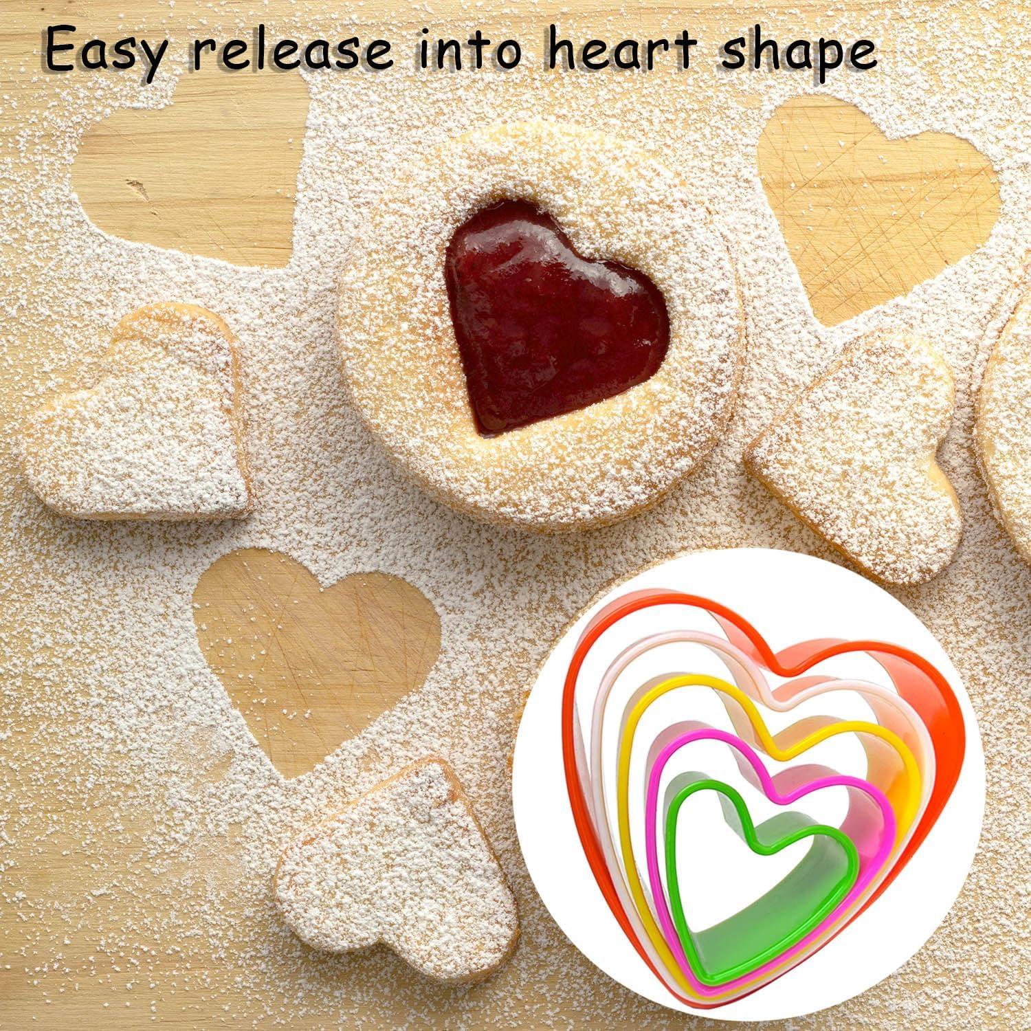 Juego de Cortadores de Galletas Corazón Yuntop - 5 Piezas