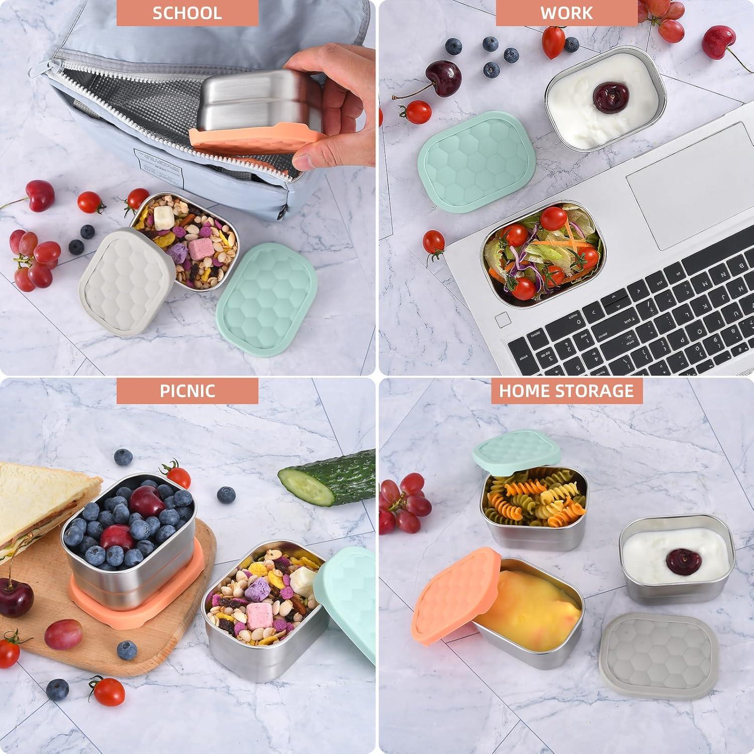 Contenedores de Aperitivos de Acero Inoxidable UPTRUST 240ml 3pcs