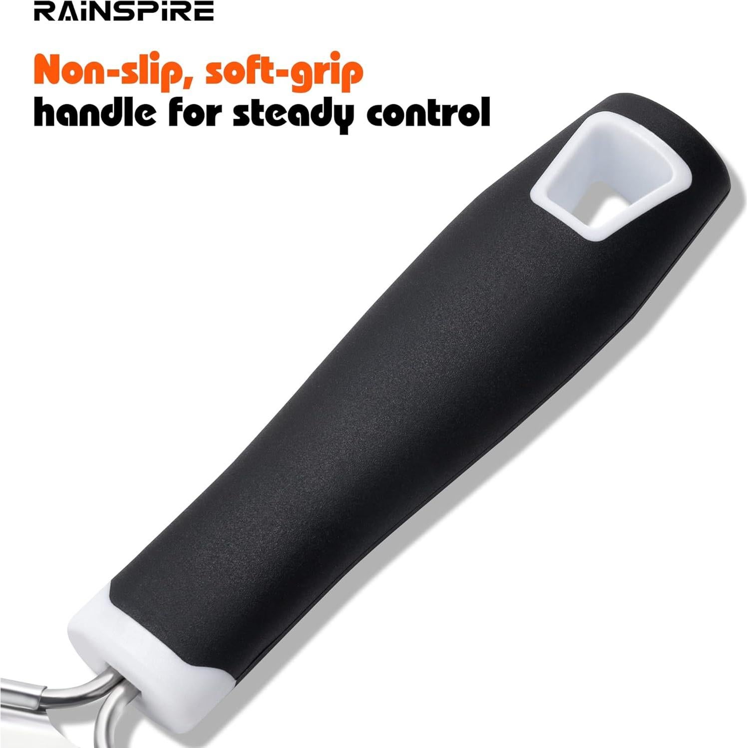 Rallador de Queso Rainspire de Acero Inoxidable Negro 25.9 cm