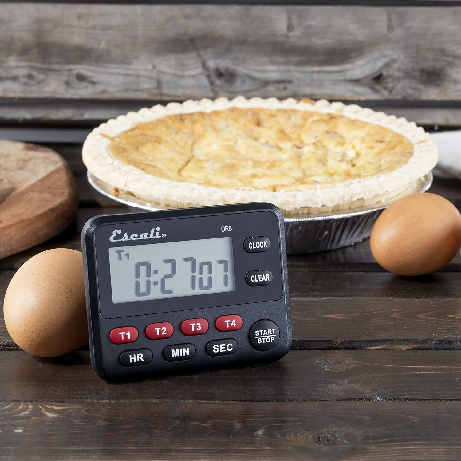 Temporizador Digital de Cocina Escali DR6 4 Eventos con Alarma