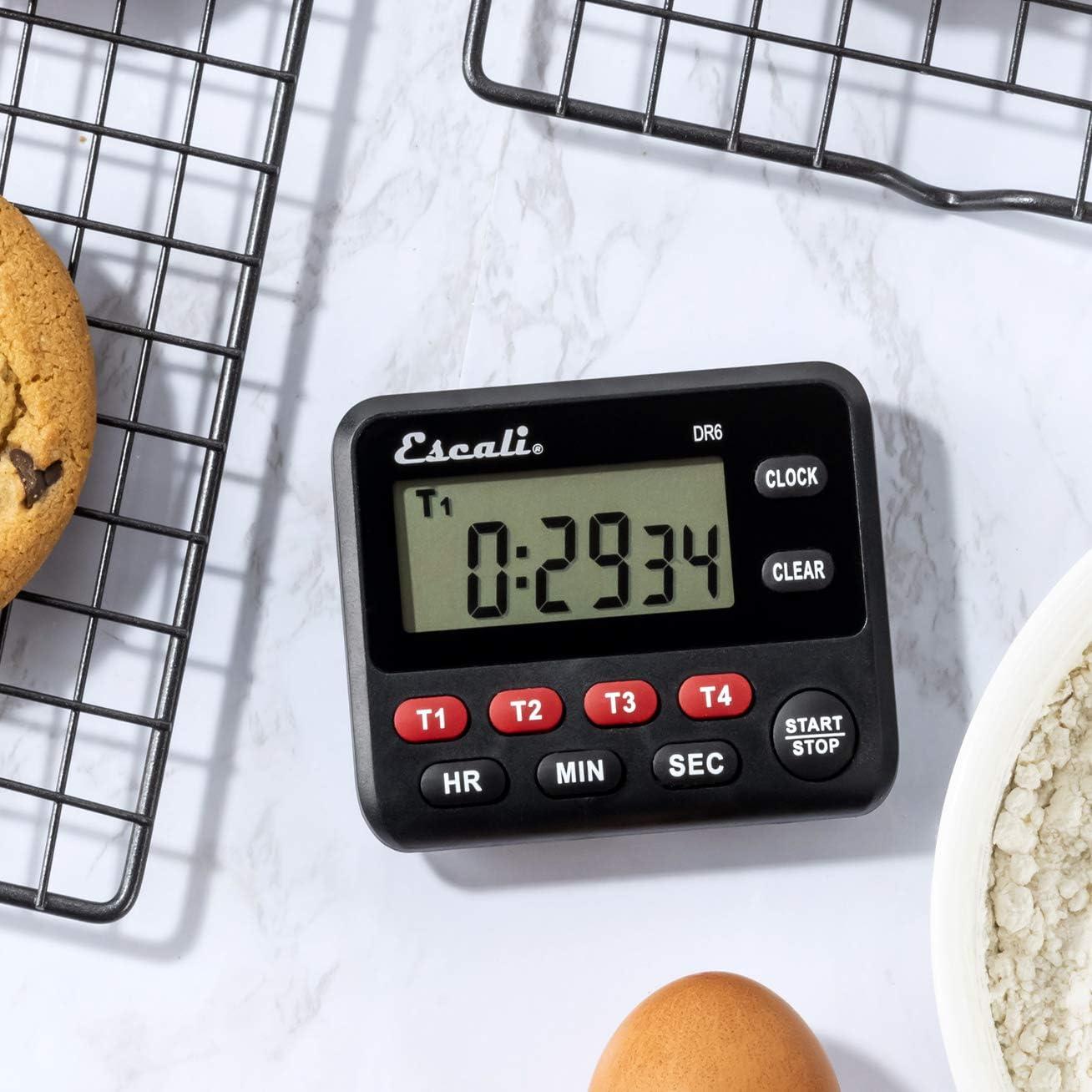 Temporizador Digital de Cocina Escali DR6 4 Eventos con Alarma