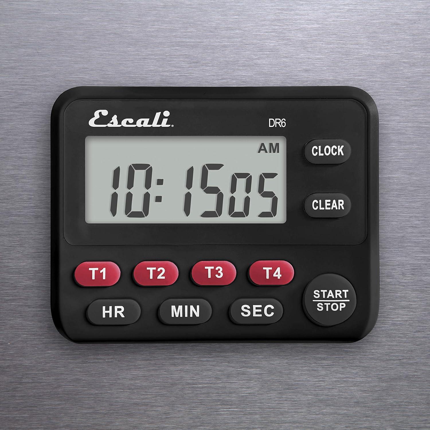 Temporizador Digital de Cocina Escali DR6 4 Eventos con Alarma