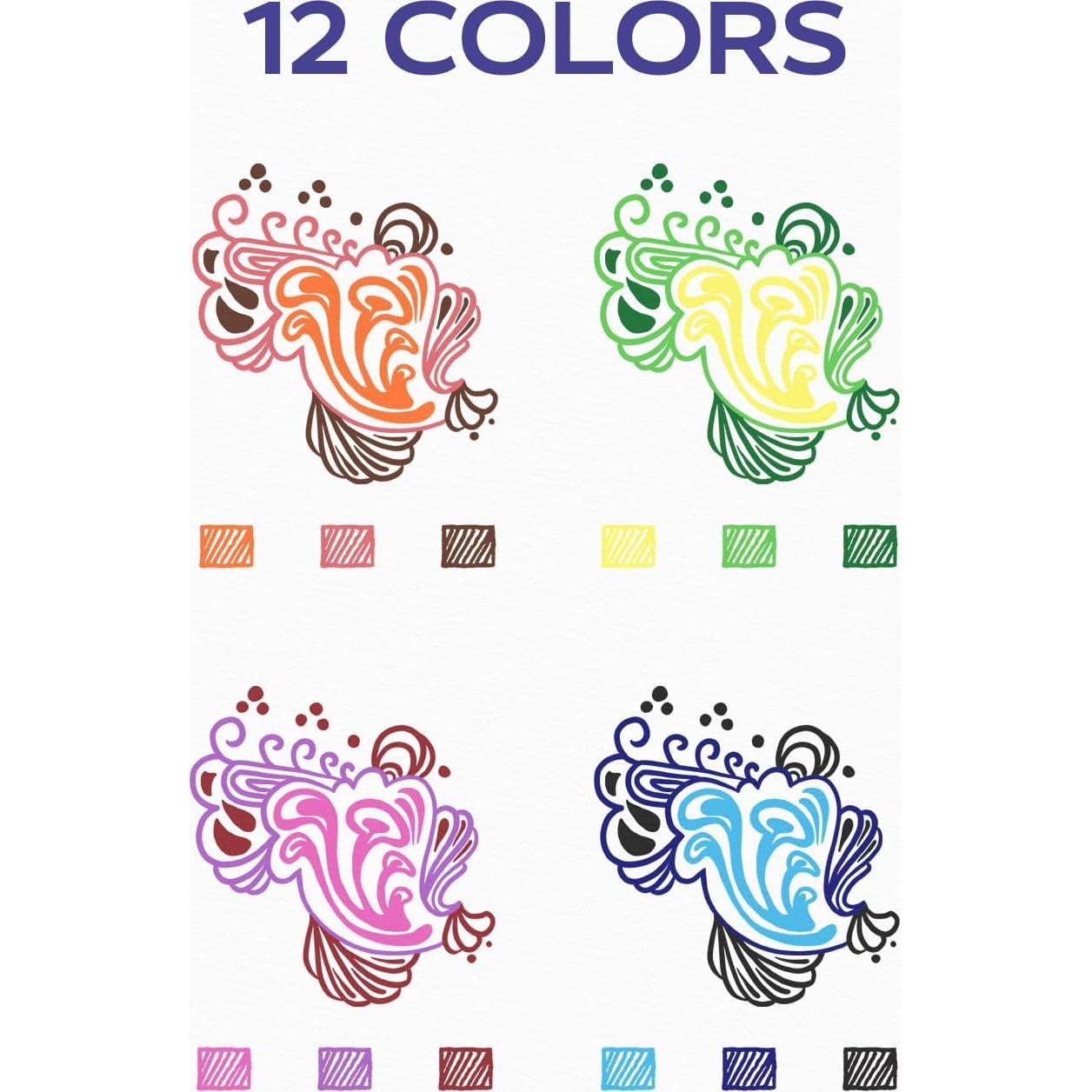 Juego de 12 bolígrafos de gel Four Candies, 0.7mm, multicolor