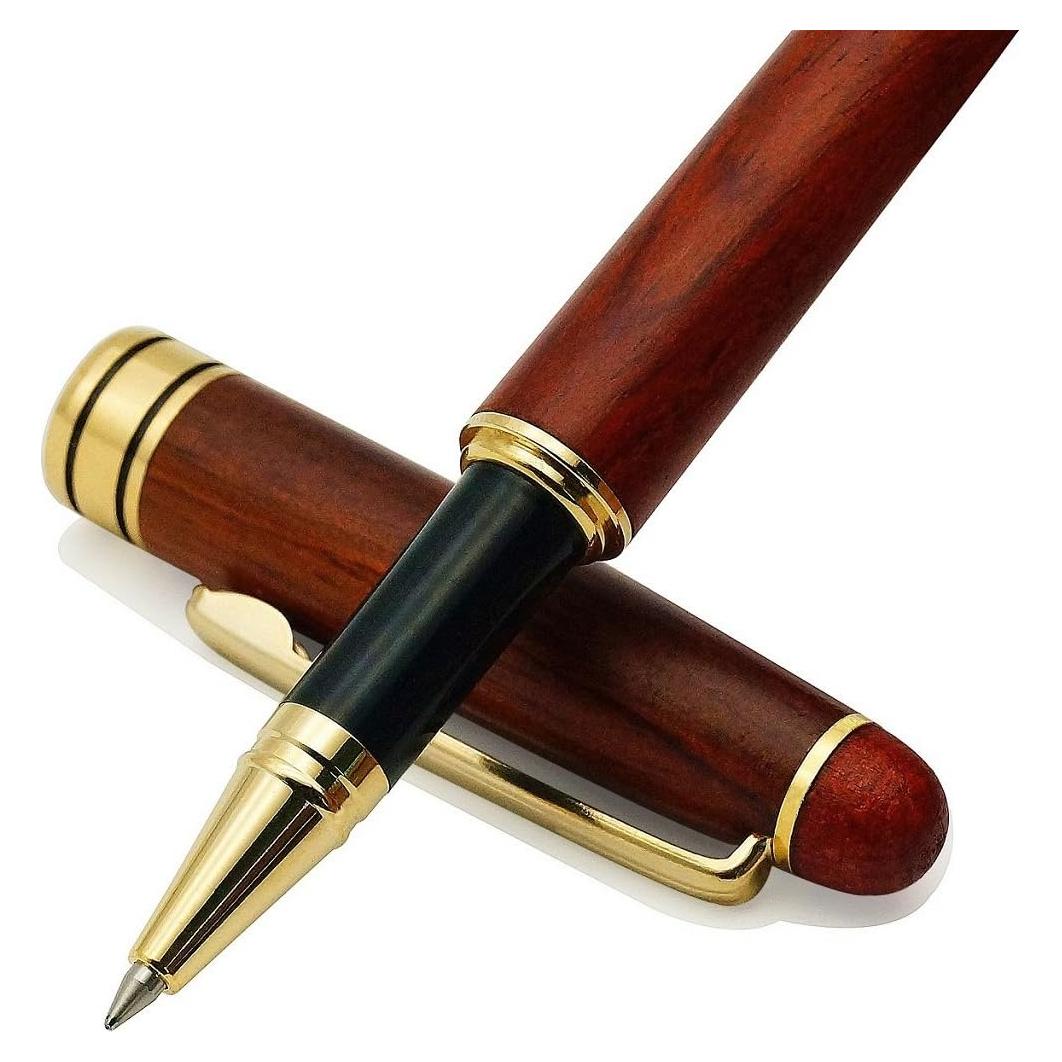 Bolígrafo de Madera IDEAPOOL con 2 Recargas de Tinta Negra