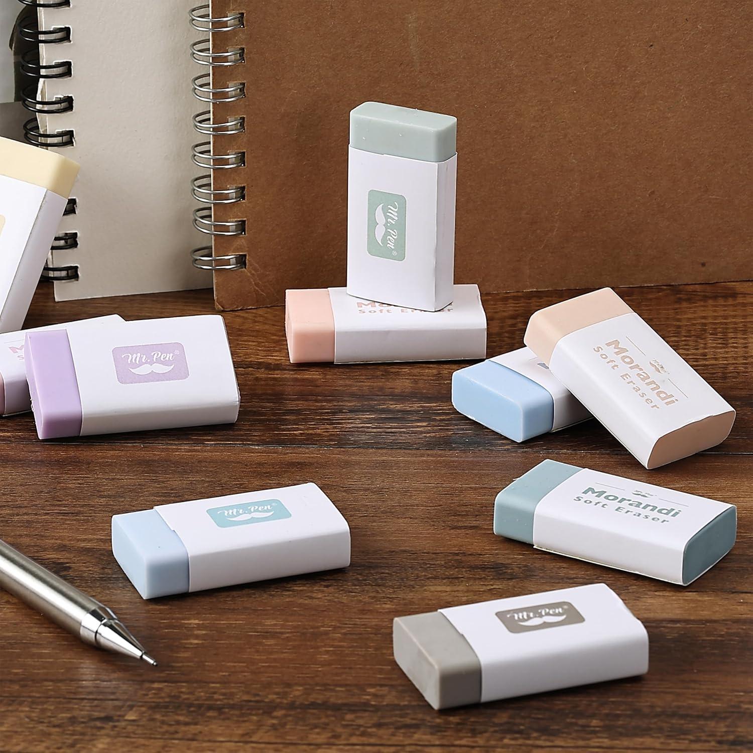 Gomas de Borrar Mr. Pen - 10 Paquete Colores Morandi