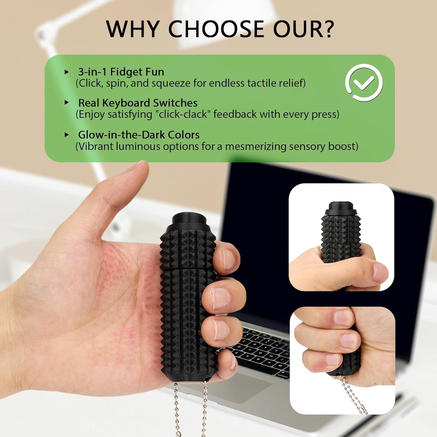 Juguete Antiestrés Little Ouchies 3-en-1 con Llavero