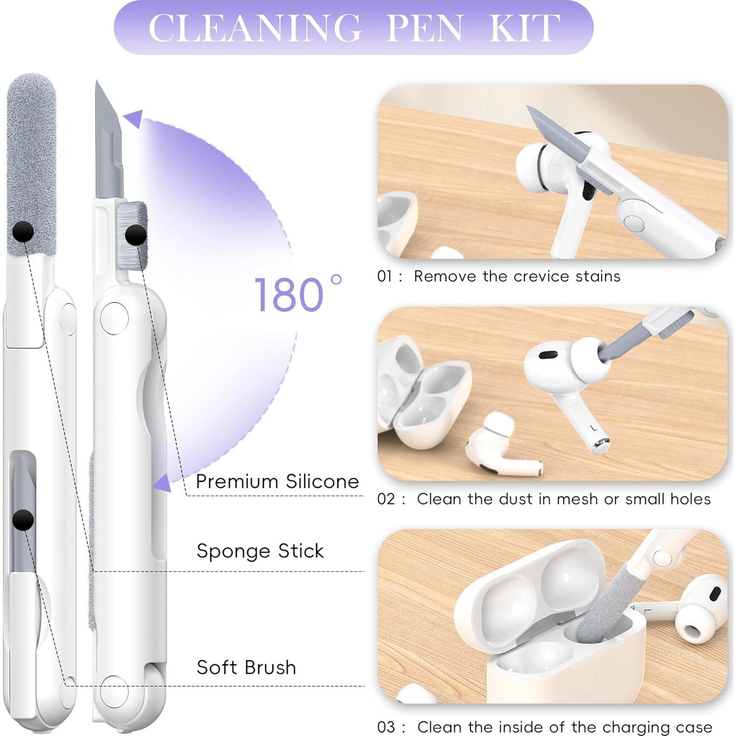 Funda Silicona AirPods Pro 2da Gen MHYALUDO Púrpura