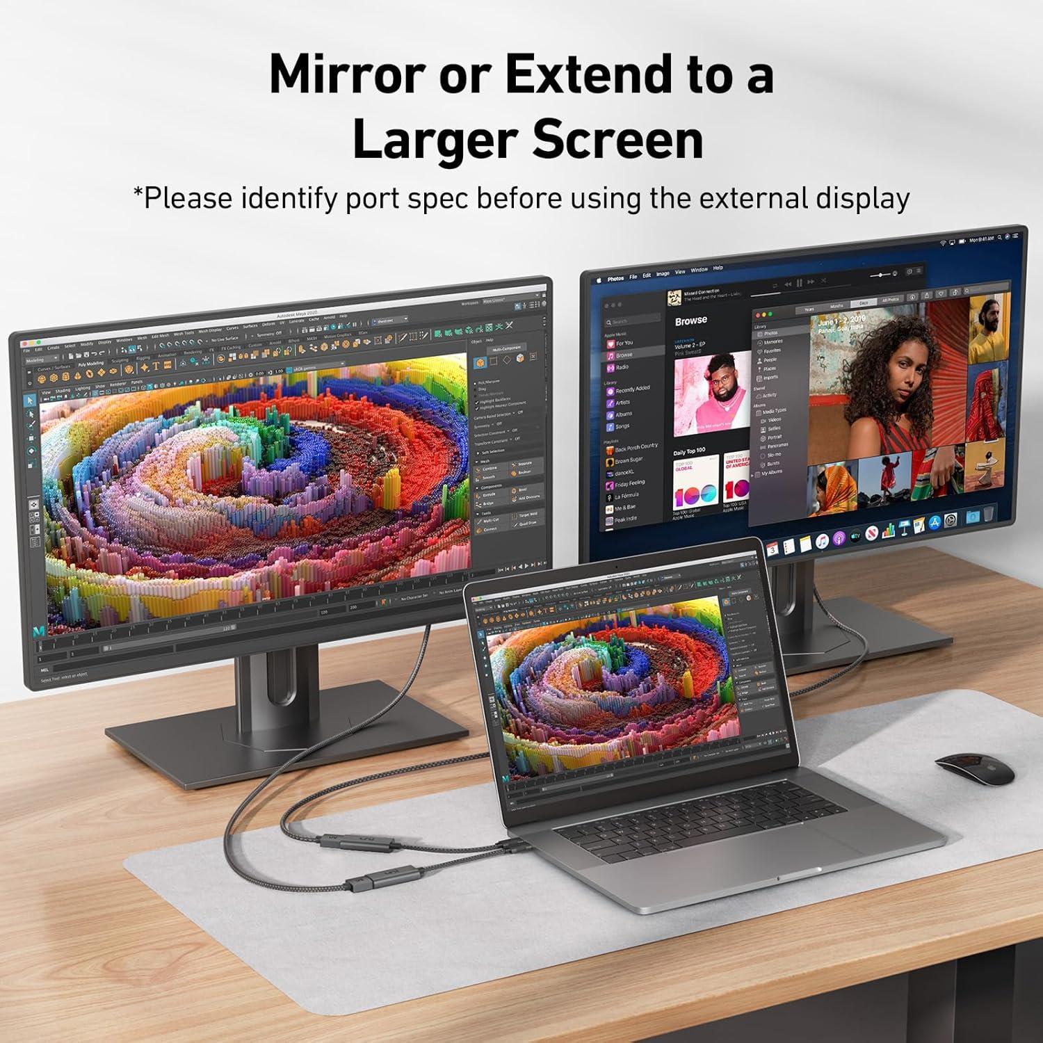 Adaptador USB-C a HDMI uni 4K 60Hz para MacBook y más