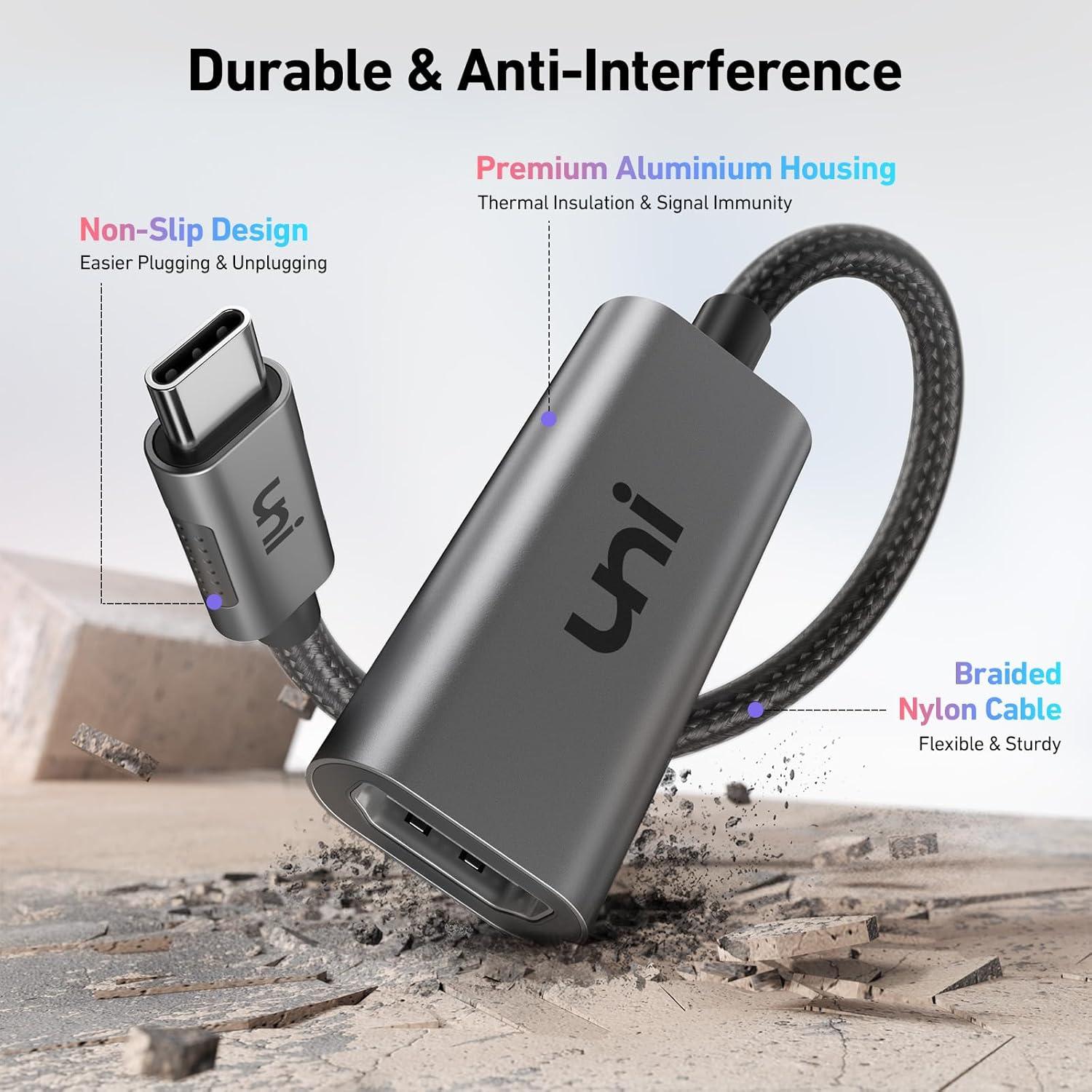 Adaptador USB-C a HDMI uni 4K 60Hz para MacBook y más